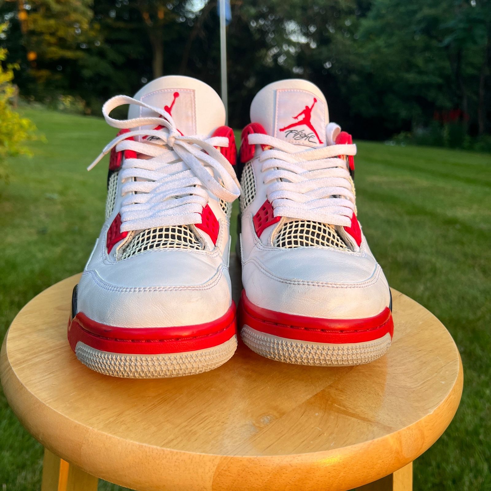 Jordan Brand × Nike Air Jordan 4 Retro OG Fire Red 2020 Men's Shoes - Size 11.5 Size US 11.5 / EU 44-45 - 4 Thumbnail