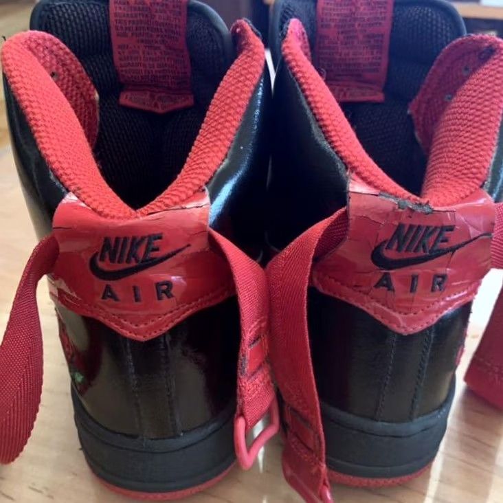 Nike VINTAGE Nike Air Force 1 Hi Rose Garden 624038-061 Mens US9 27.0cm Black/Red Garden 2002 Sneakers Size US 9 / EU 42 - 2 Thumbnail