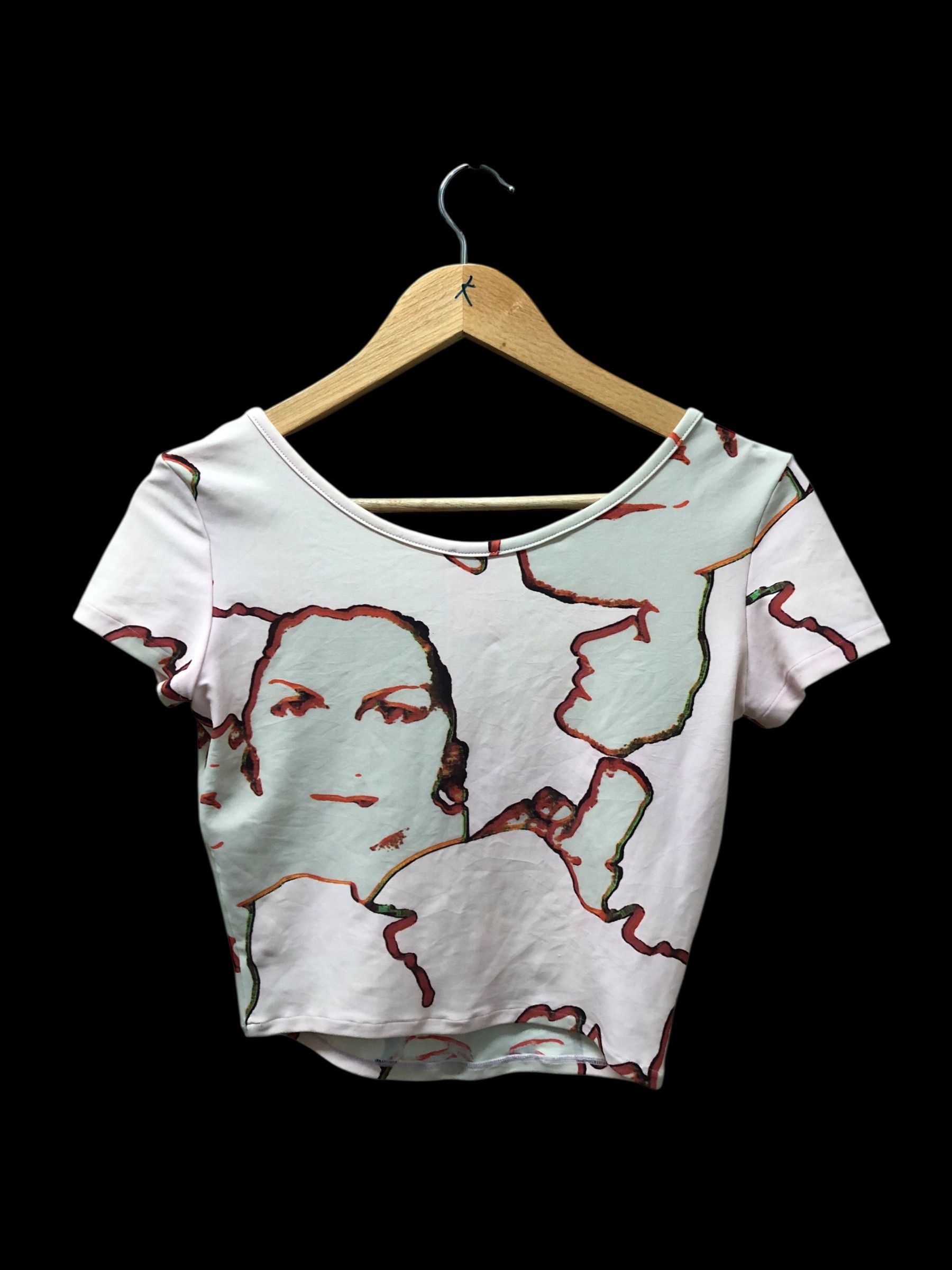 Chanel Rare Vintage Chanel Pink Face Portait V-neck top. Size S / US 4 / IT 40 - 2 Thumbnail