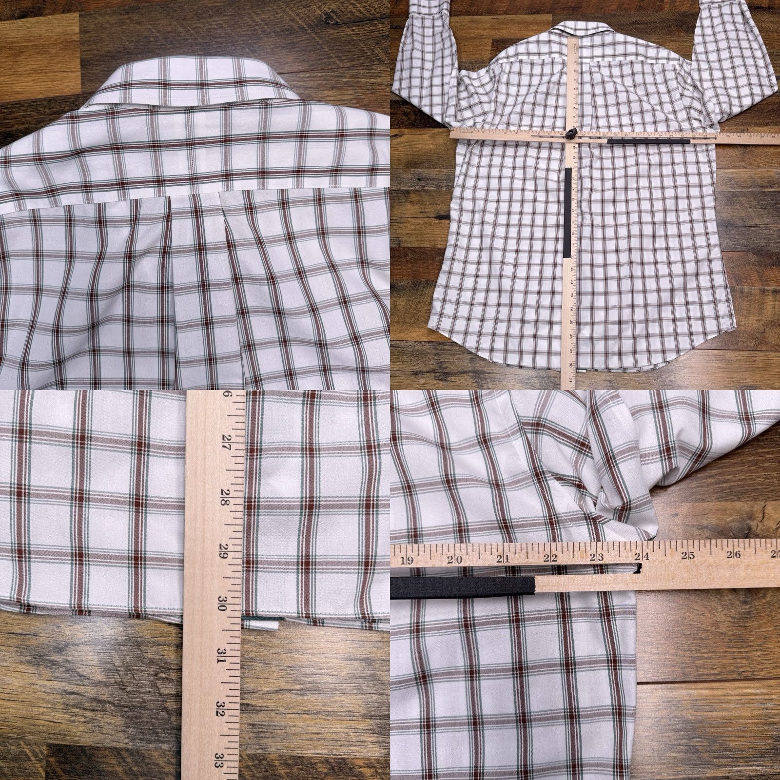 Vintage Paul Fredrick Slim Button-Up Shirt Mens 16.5 White Check Non-Iron Button-Down Long Sleeve Casual Business Workwear Size US XL / EU 56 / 4 - 8 Thumbnail