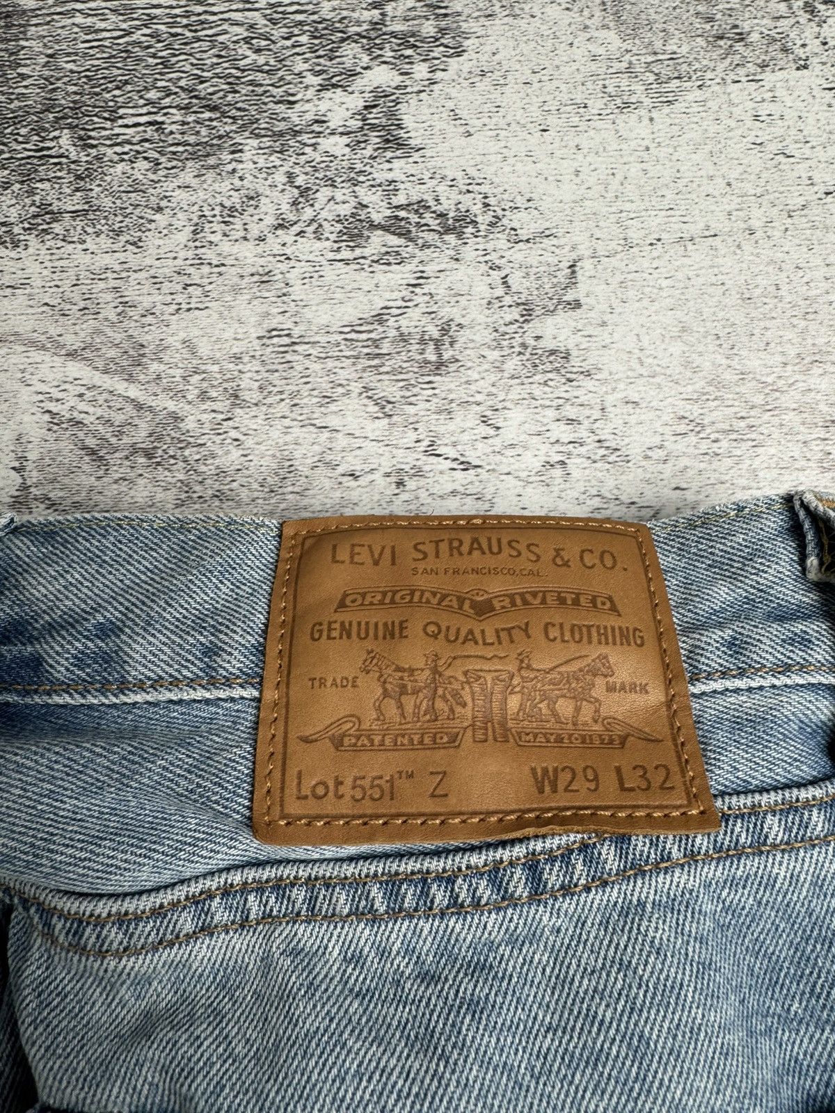 Levi's Levis 551 Premium Work Wear Men’s W29 L32 Cotton Light Blue Jeans Pants Trousers Size US 30 / EU 46 - 10 Thumbnail