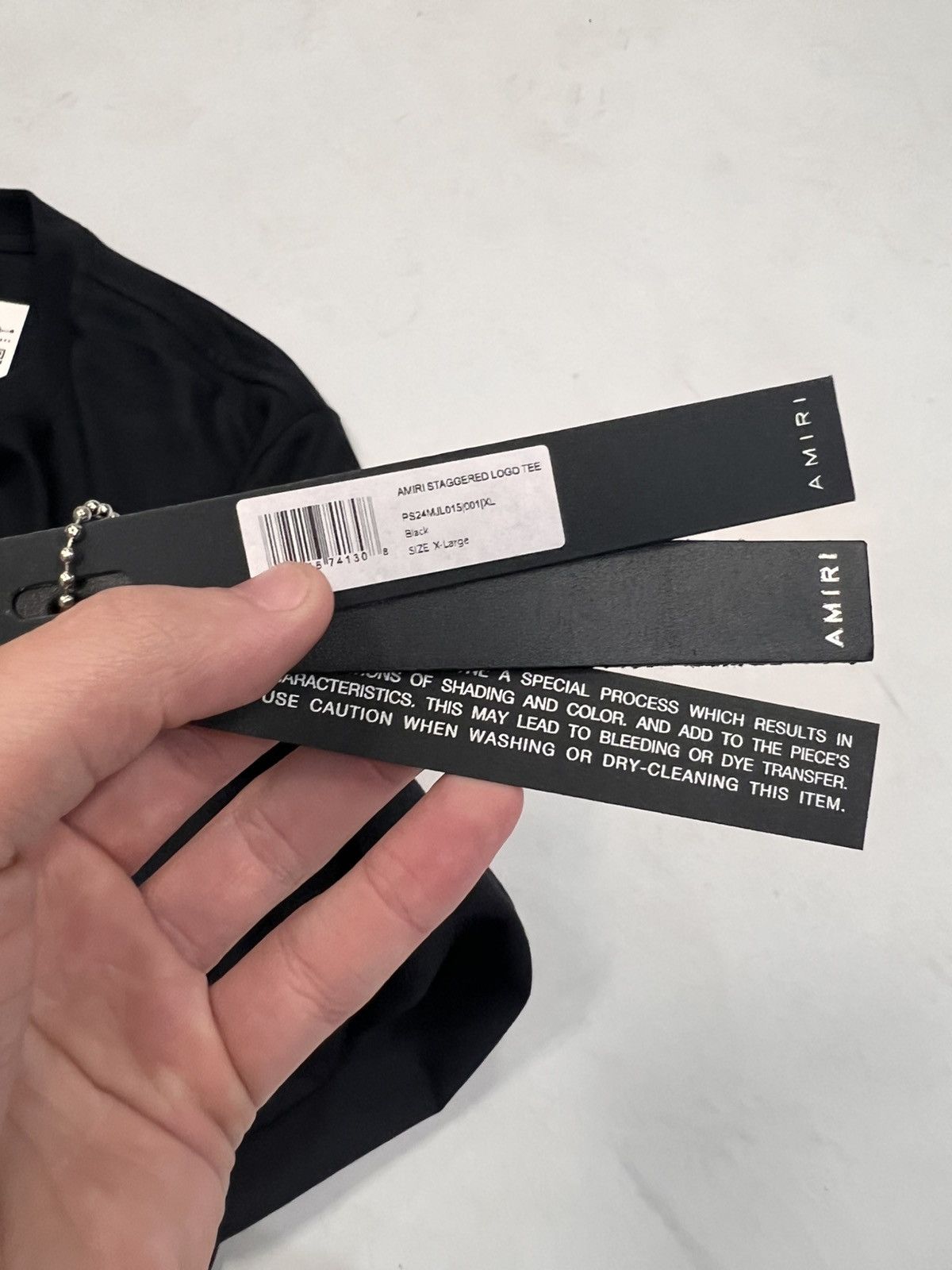 Amiri Amiri Staggered Logo Black/Black T-Shirt Size US XL / EU 56 / 4 - 7 Thumbnail