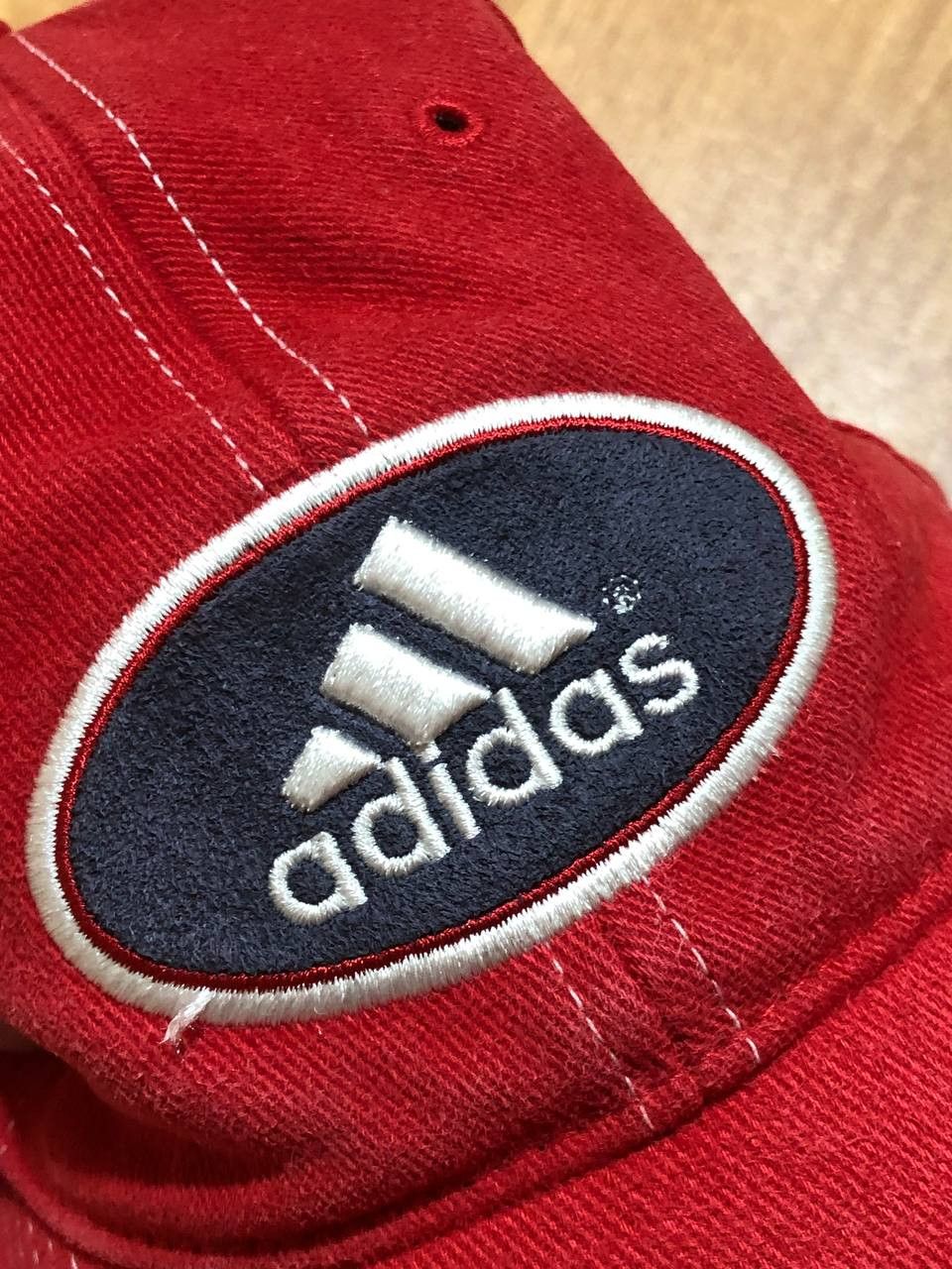 Adidas Cap big logo Adidas Y2K red Hats Vintage streetwear Size ONE SIZE - 5 Thumbnail