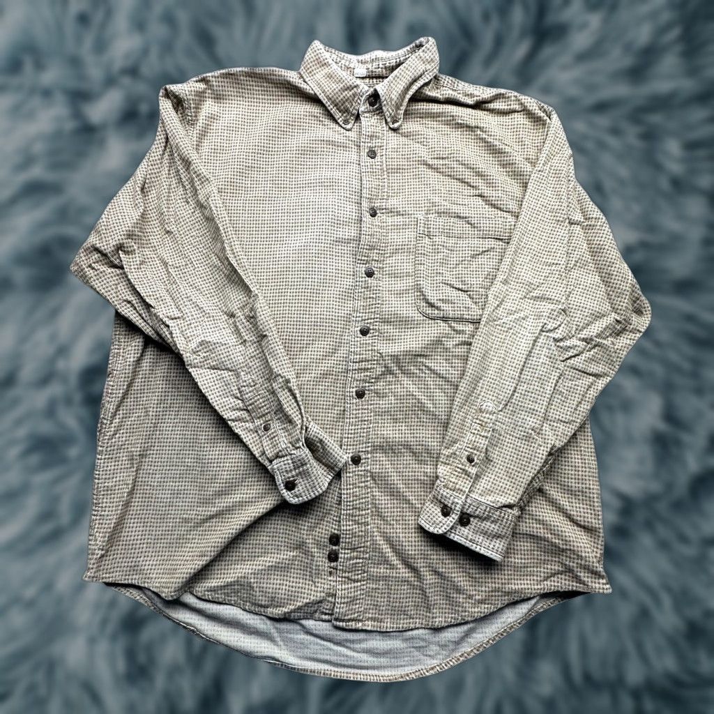 Eddie Bauer VINTAGE Eddie Bauer Shirt Geometric Flannel Long Sleeve Button-Up Mens L Brown 50in Chest 80s 90s Hong Kong Size US L / EU 52-54 / 3 - 1 Thumbnail