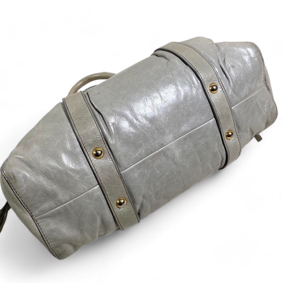 Miu Miu Miu Miu - leather handbag grey 2way shoulder bag Size ONE SIZE - 3 Thumbnail