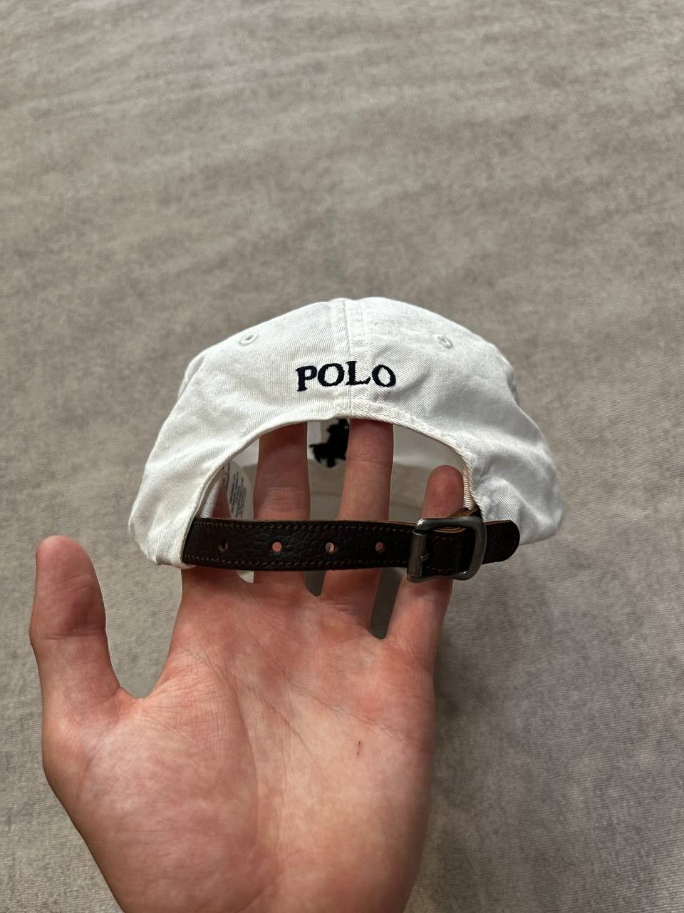 Polo Ralph Lauren Ralph Lauren #3 Big Pony White Cap Embroidery Leather Strap Size ONE SIZE - 3 Thumbnail