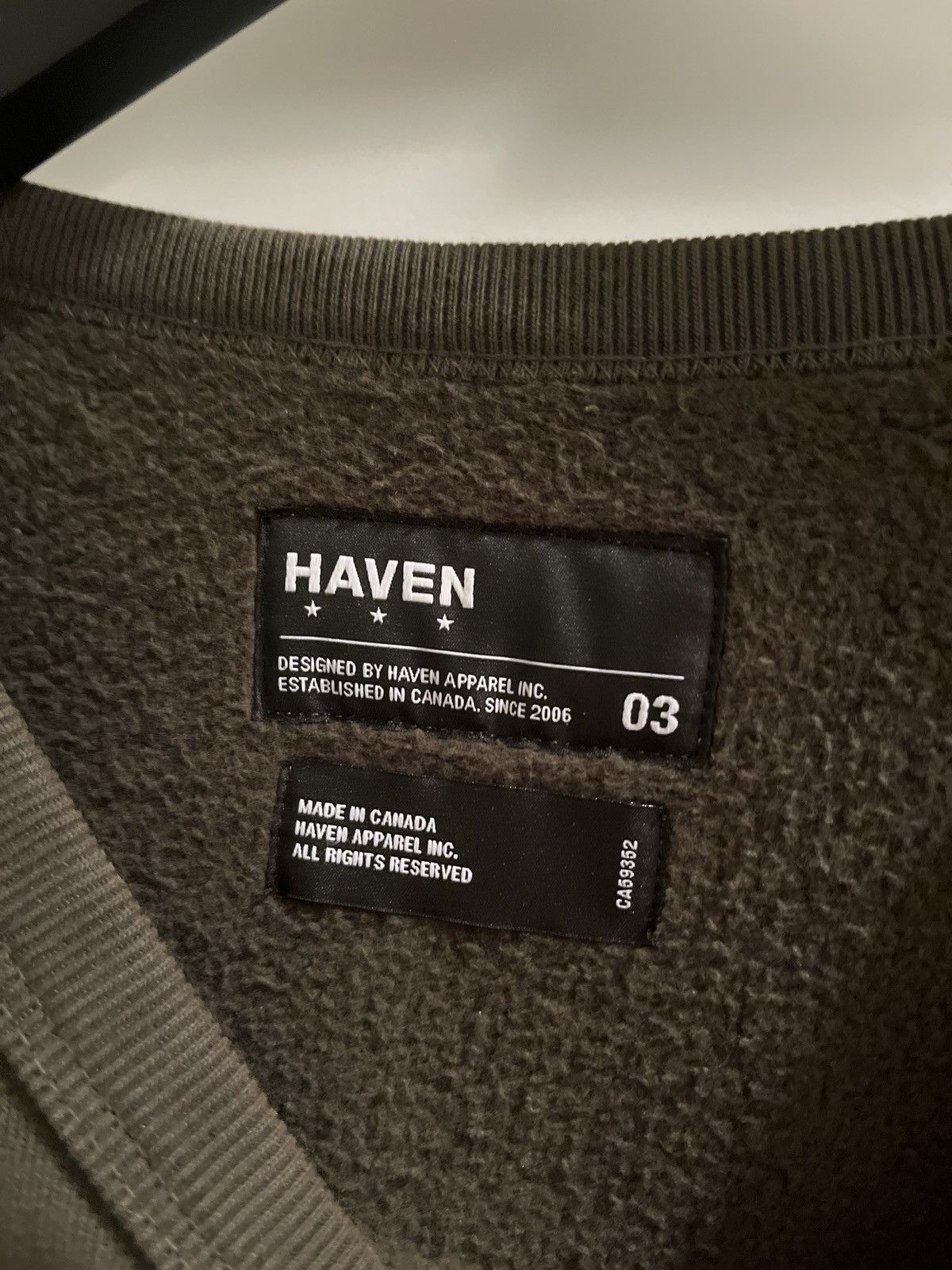 Haven Haven Basic Heavyweight Sweatshirt Olive Green Size US L / EU 52-54 / 3 - 3 Thumbnail
