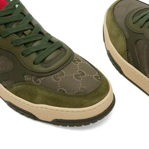 Gucci o1loc1c0326 831661 Men's Gucci Re-Web Sneakers in Green Size US 7 / EU 40 - 3 Thumbnail
