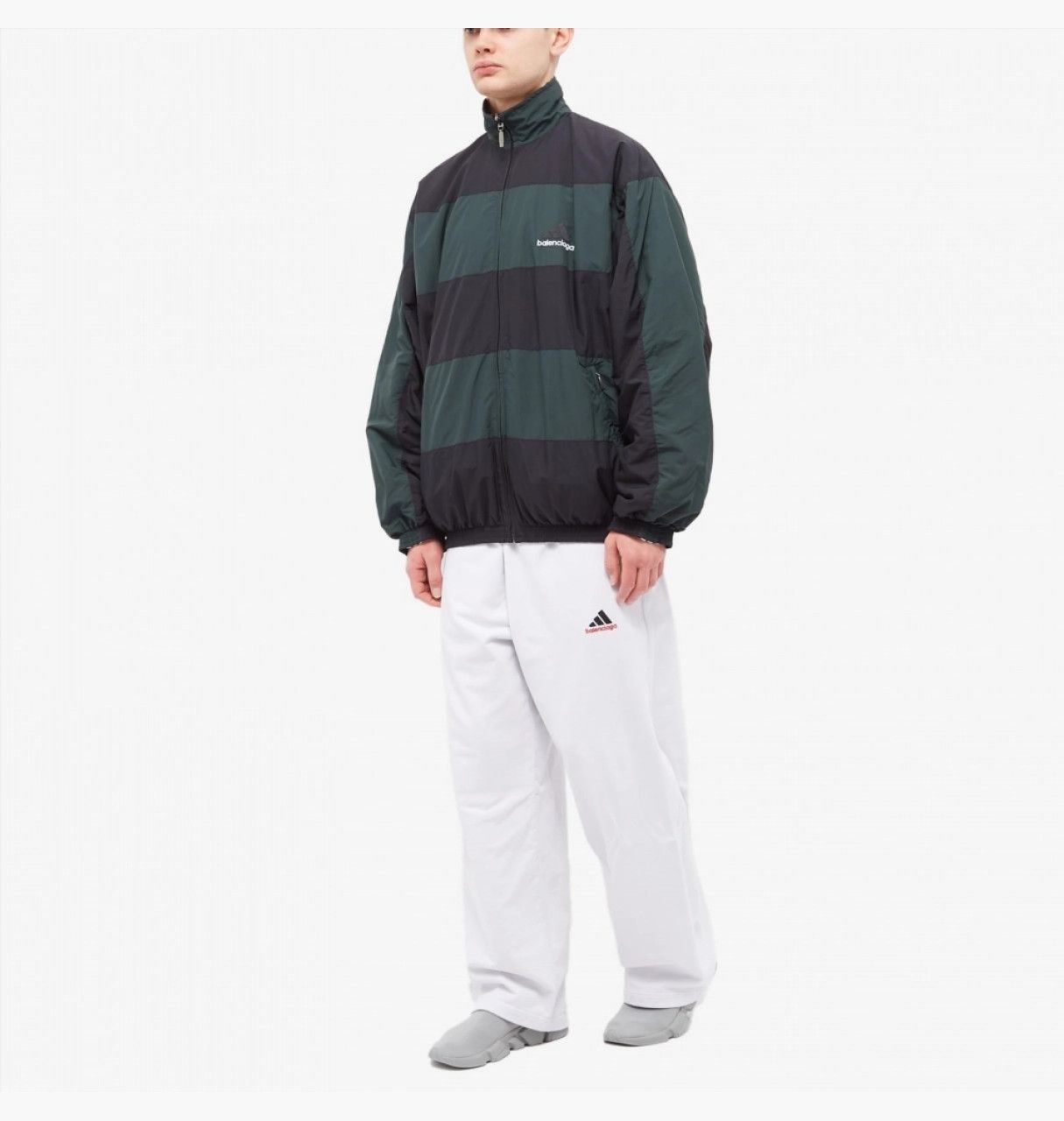 Adidas × Balenciaga o1mt1gz1024 Baggy Sweatpants & Joggers in White Size US 28 / EU 44 - 5 Thumbnail