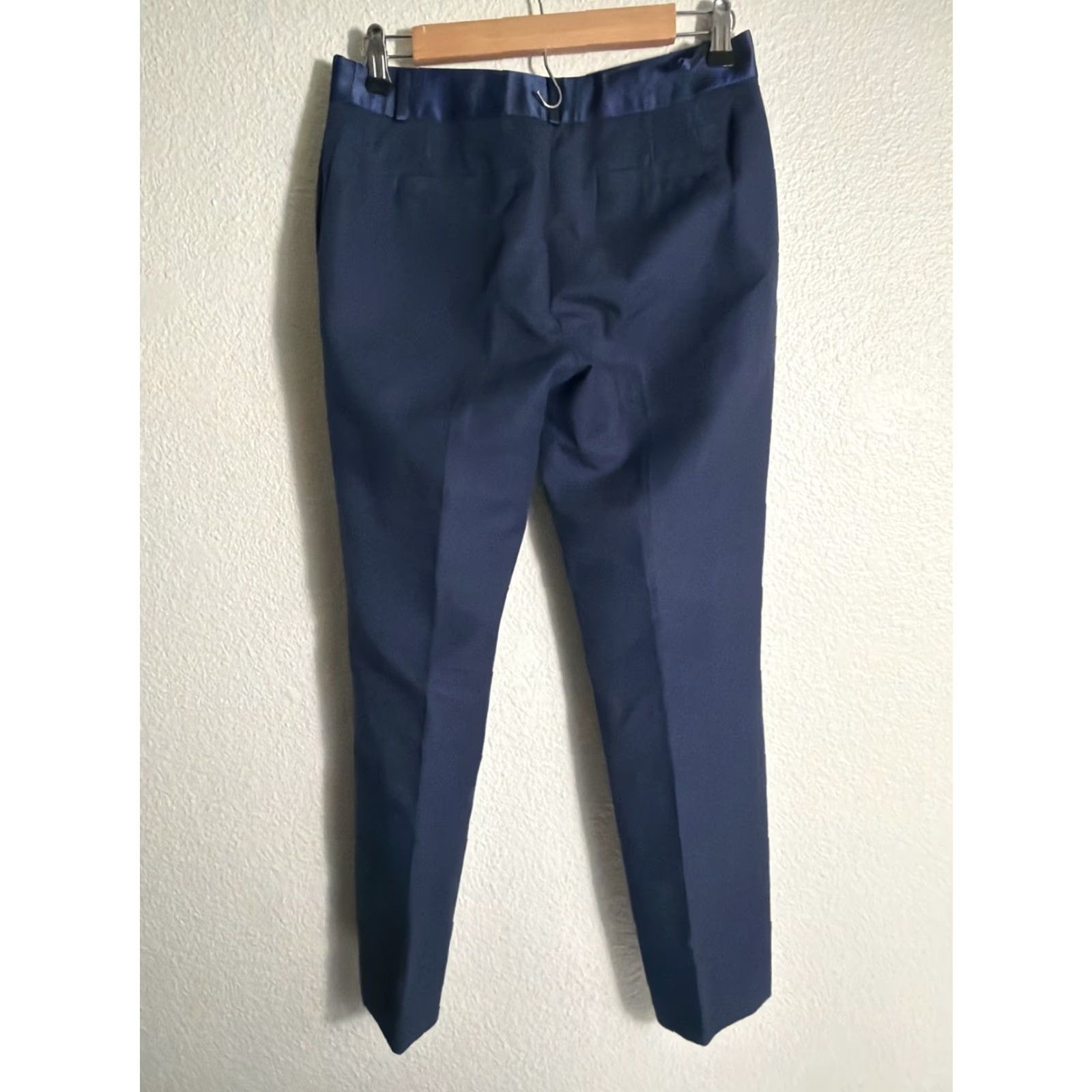 Vintage VINTAGE Kate Spade New York Women's Dress Pants Navy Blue Cotton Pleated Size 0 28x28 Flaws Belt Loop Missing Fastener Parts Womens Size 25" / US 0 / IT 36 - 7 Thumbnail