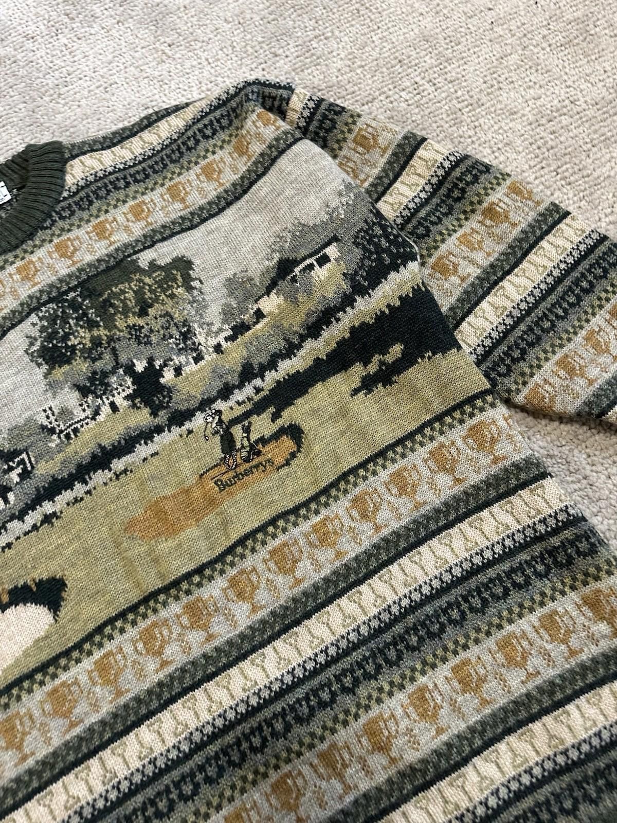 Burberry Burberrys Vintage Golf Logo Knit Sweater Sz M Size US M / EU 48-50 / 2 - 5 Thumbnail