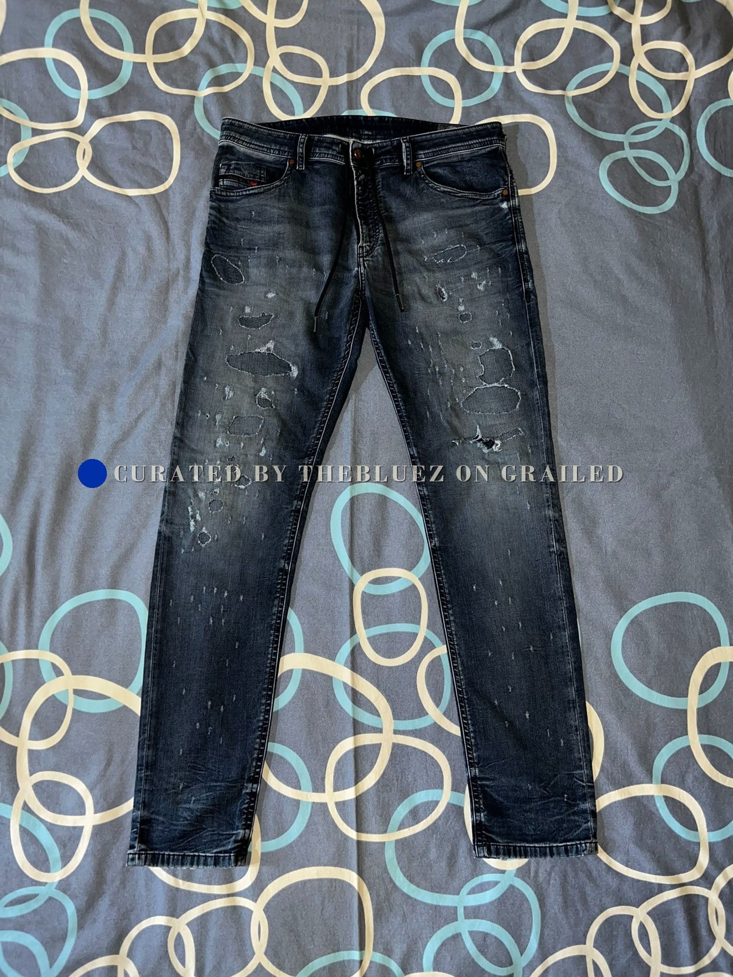 Diesel Diesel JGG 069 Distressed Slim Jeans Size US 34 / EU 50 - 1 Thumbnail