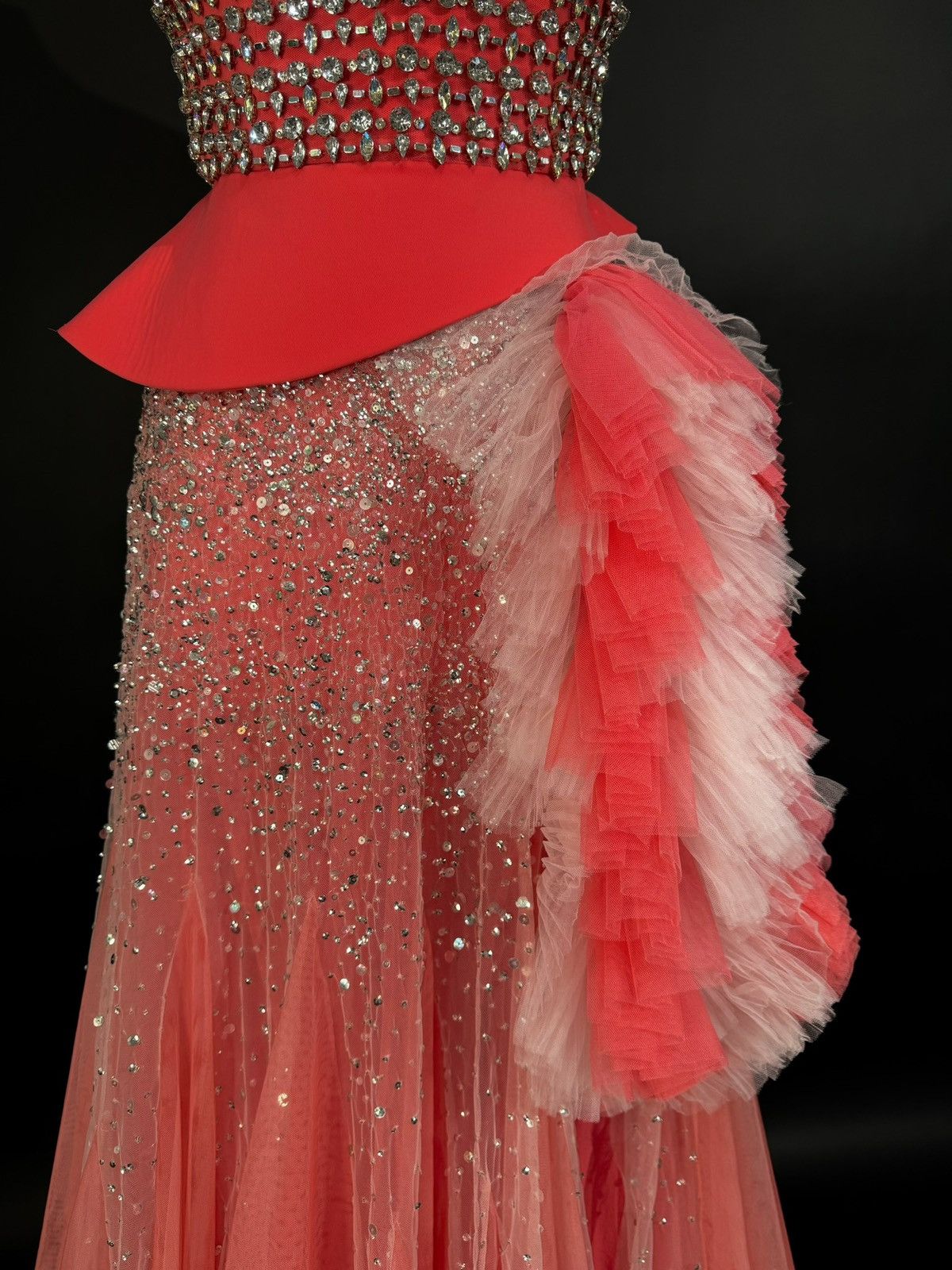 Other Brand New US 4 Georges Hobeika Shimmery Tulle Evening Gown Size S / US 4 / IT 40 - 4 Thumbnail