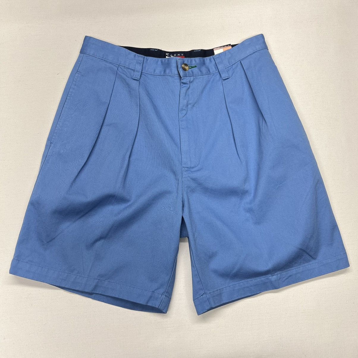 Tommy Hilfiger × Vintage VTG Tommy Hilfiger Shorts Blue Chino Bermuda Button Beach Size US 32 / EU 48 - 1 Thumbnail