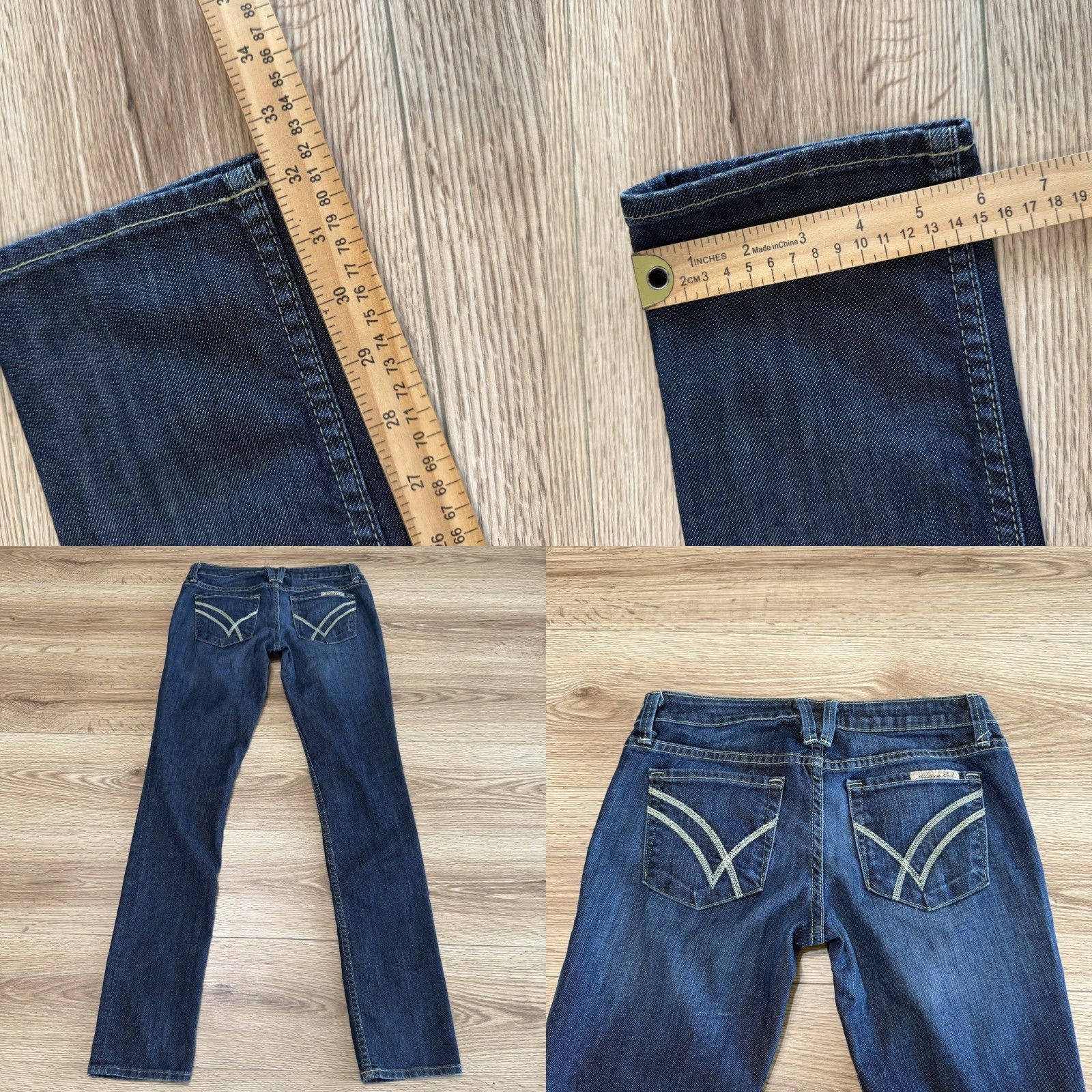 Vintage VINTAGE William Rast Jeans Women’s Juniors Size 29 Skinny Low Rise Blue 90s Size 29" - 8 Thumbnail
