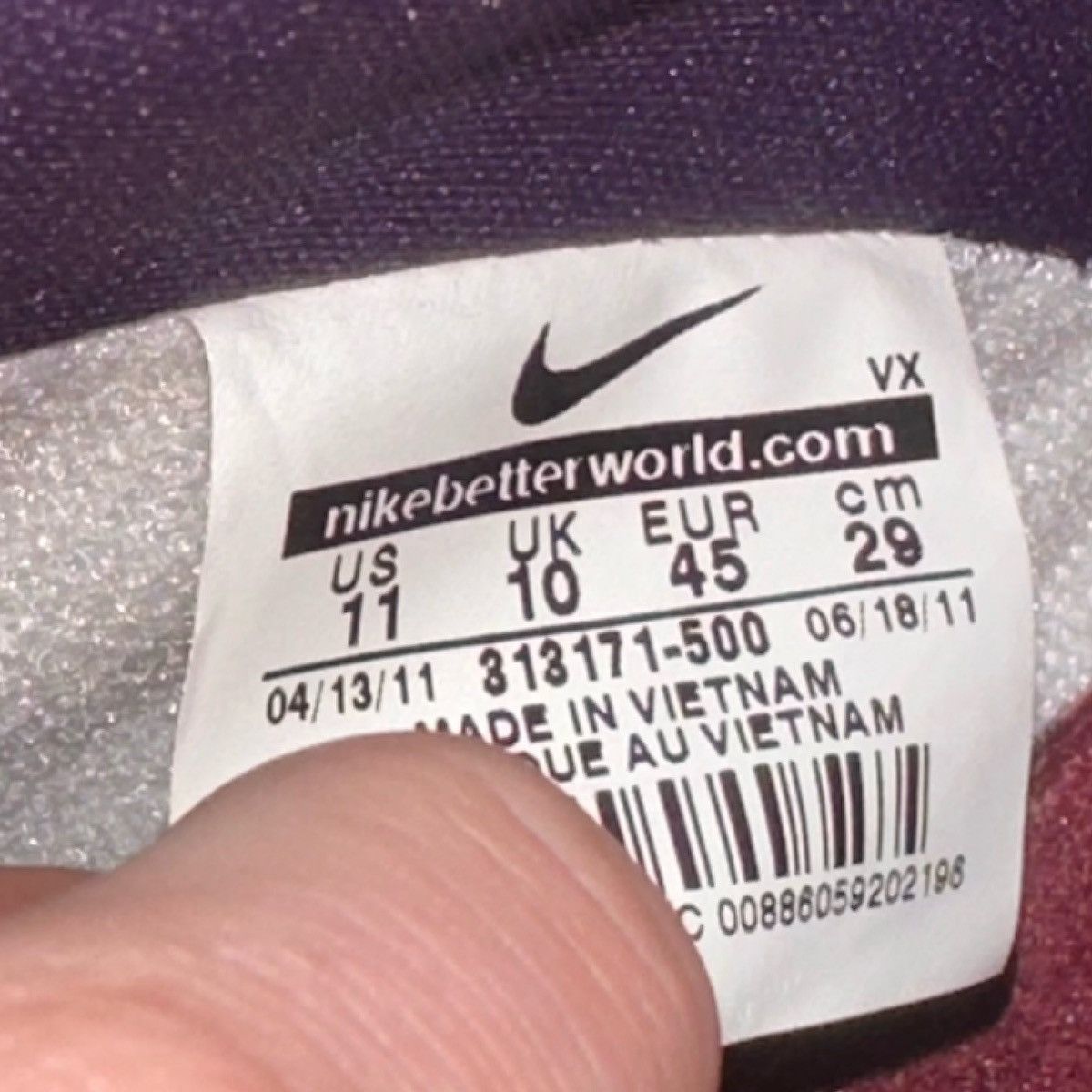 Nike Size 11 - Nike Dunk Premium SB High Plum - 313171-500 Size US 11 / EU 44 - 6 Thumbnail