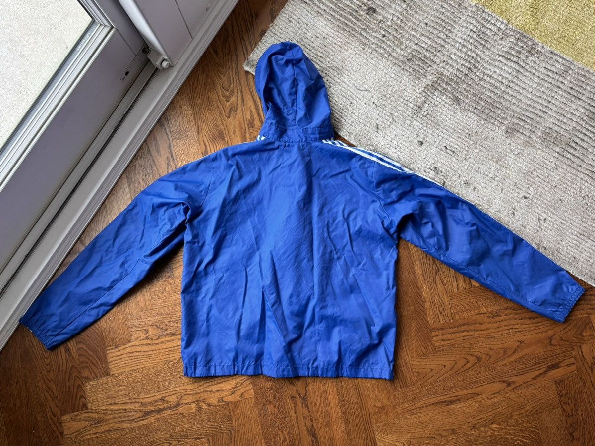 Adidas × Vintage Vintage Adidas Windbreaker Ventex Hooded 3 Stripe Track Jack Size US S / EU 44-46 / 1 - 14 Thumbnail