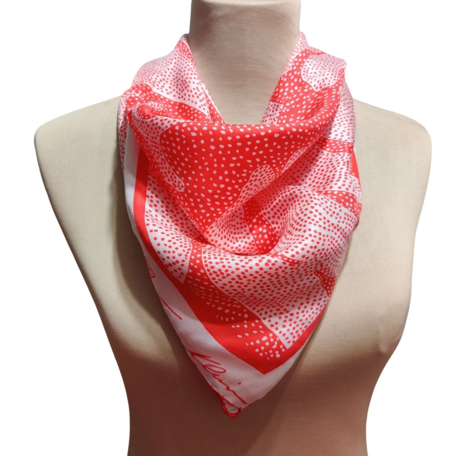 Anne Klein Anne Klein Womens Scarf Red Abstract Lion Square Lightweight Size ONE SIZE - 4 Thumbnail