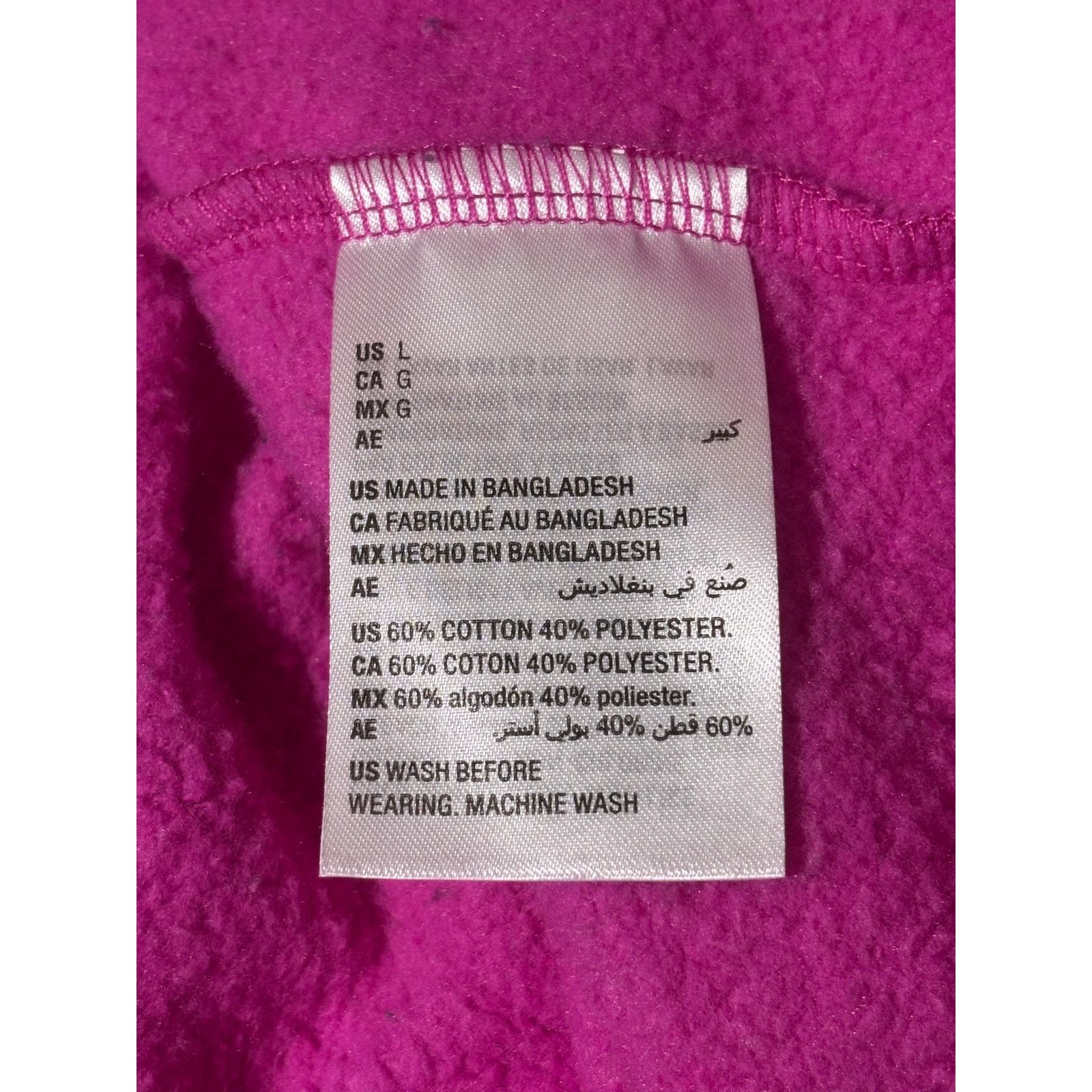 Epic Threads Epic Threads Pink Cotton Hoodie Pullover Sweater Thumbholes Size L / US 10 / IT 46 - 7 Thumbnail