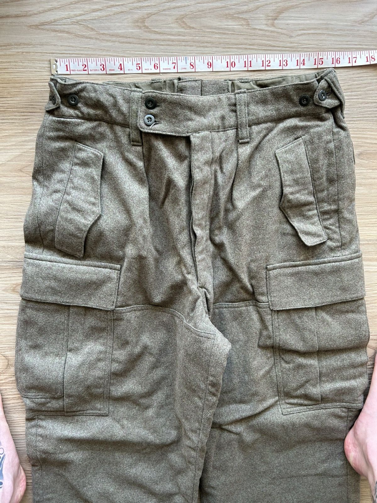 Vintage Vintage 80s Heavy Wool Military Cargo Pants Size US 32 / EU 48 - 8 Thumbnail
