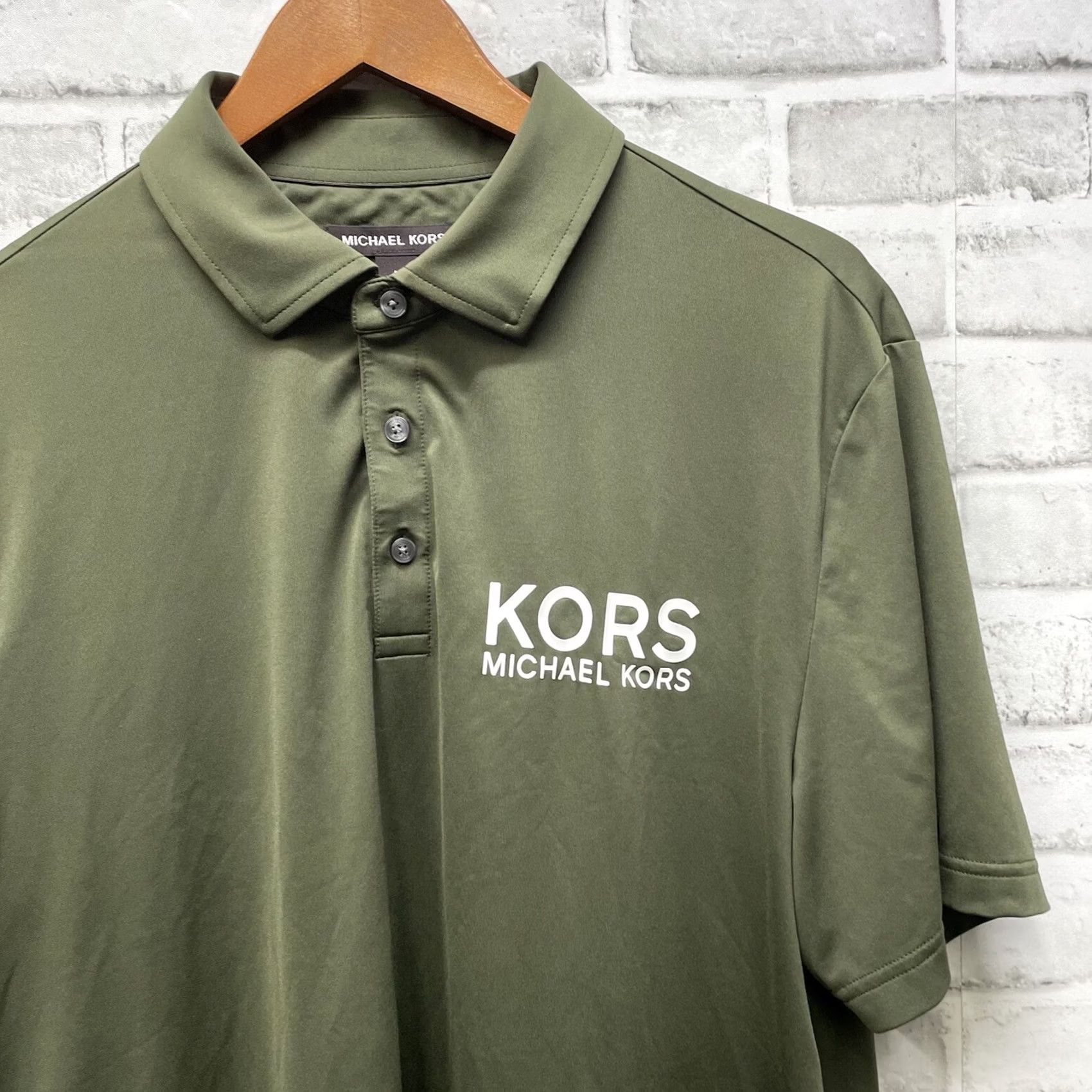Michael Kors Michael Kors Polo Shirt Mens Size M Athletic Dark Green Stretchy Polo Shirt Size US M / EU 48-50 / 2 - 2 Thumbnail