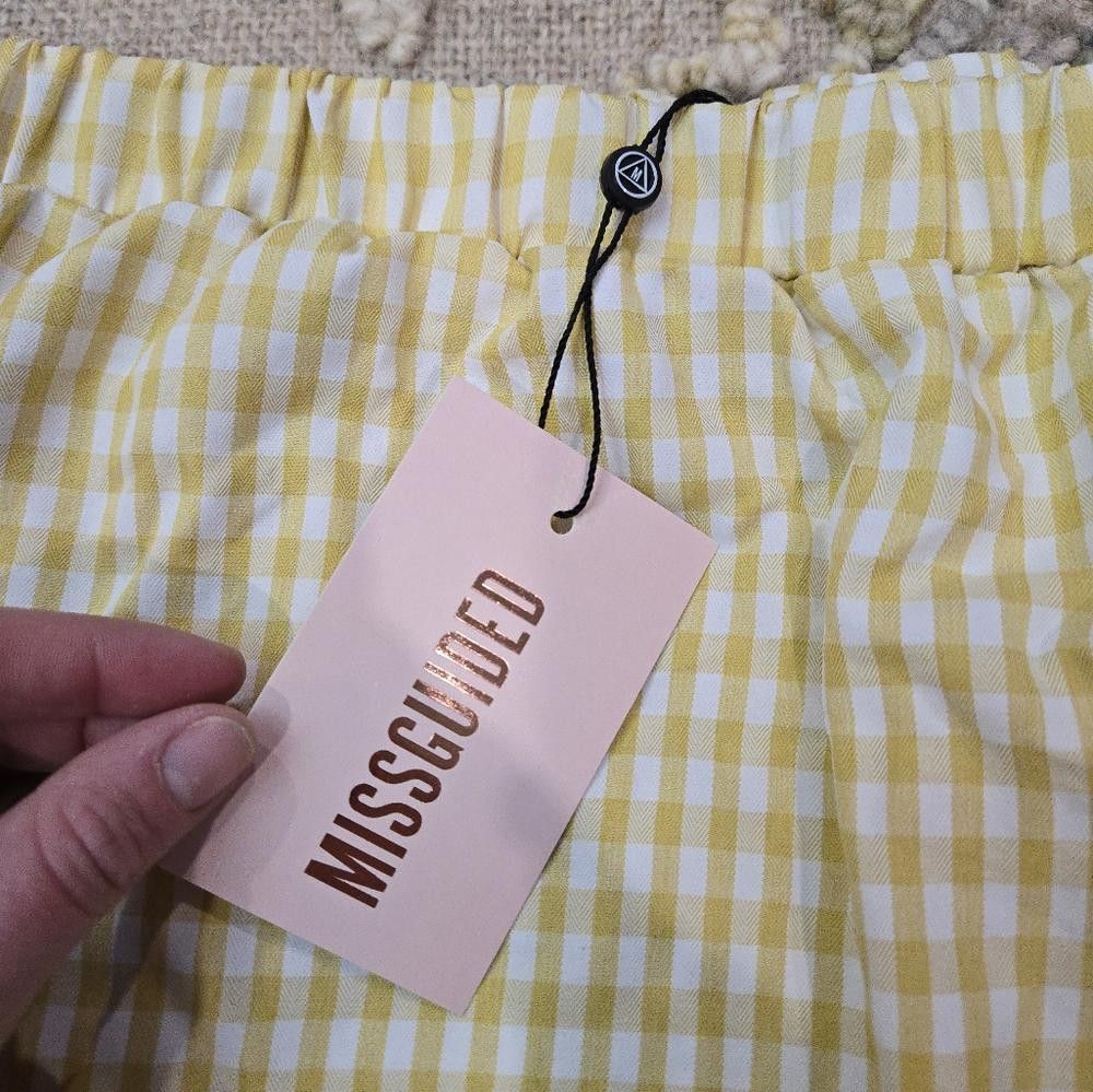 Designer Missguided Gingham Women Shorts Size 34" / US 12 / IT 48 - 2 Thumbnail