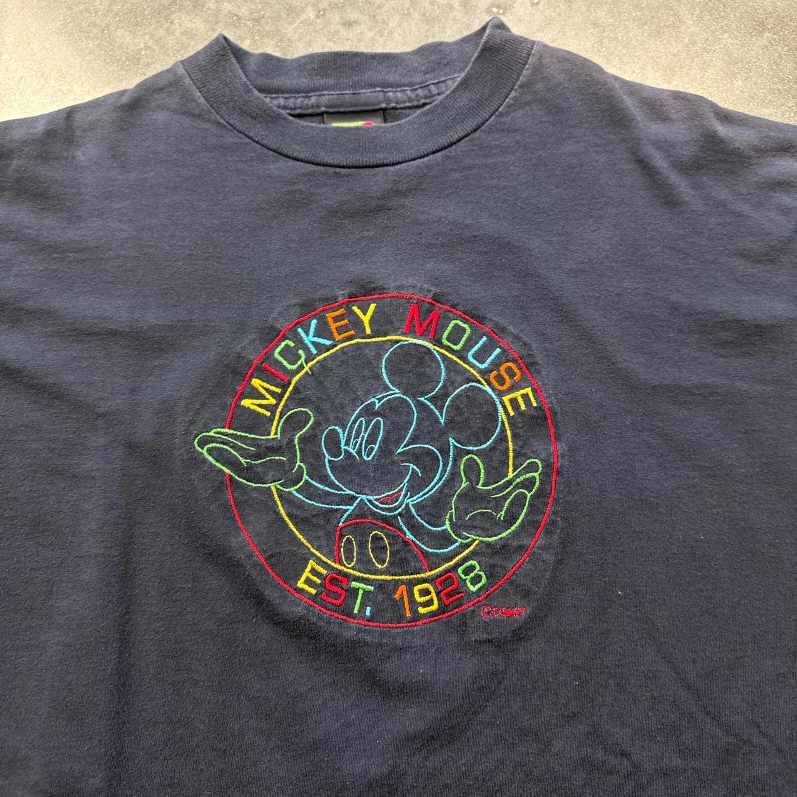 Disney Mickey Mouse Embroidered Graphic 90’s Single Stitch T-Shirt Size US L / EU 52-54 / 3 - 3 Thumbnail