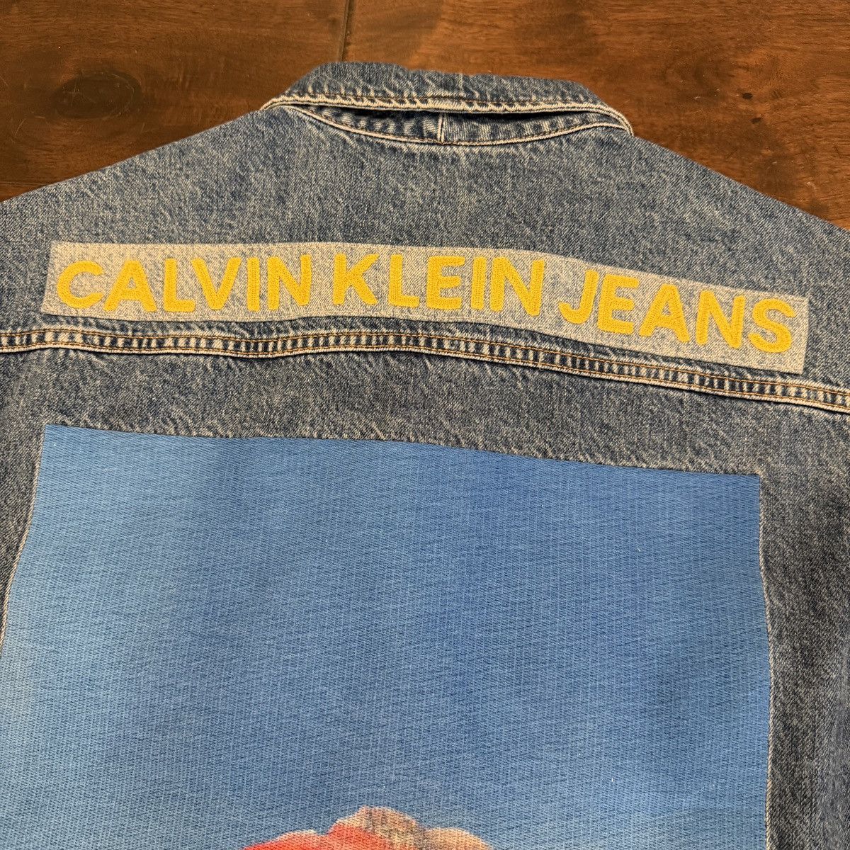 Calvin Klein Calvin Klein Mountain-Print Denim Trucker Jacket Size US XL / EU 56 / 4 - 9 Thumbnail