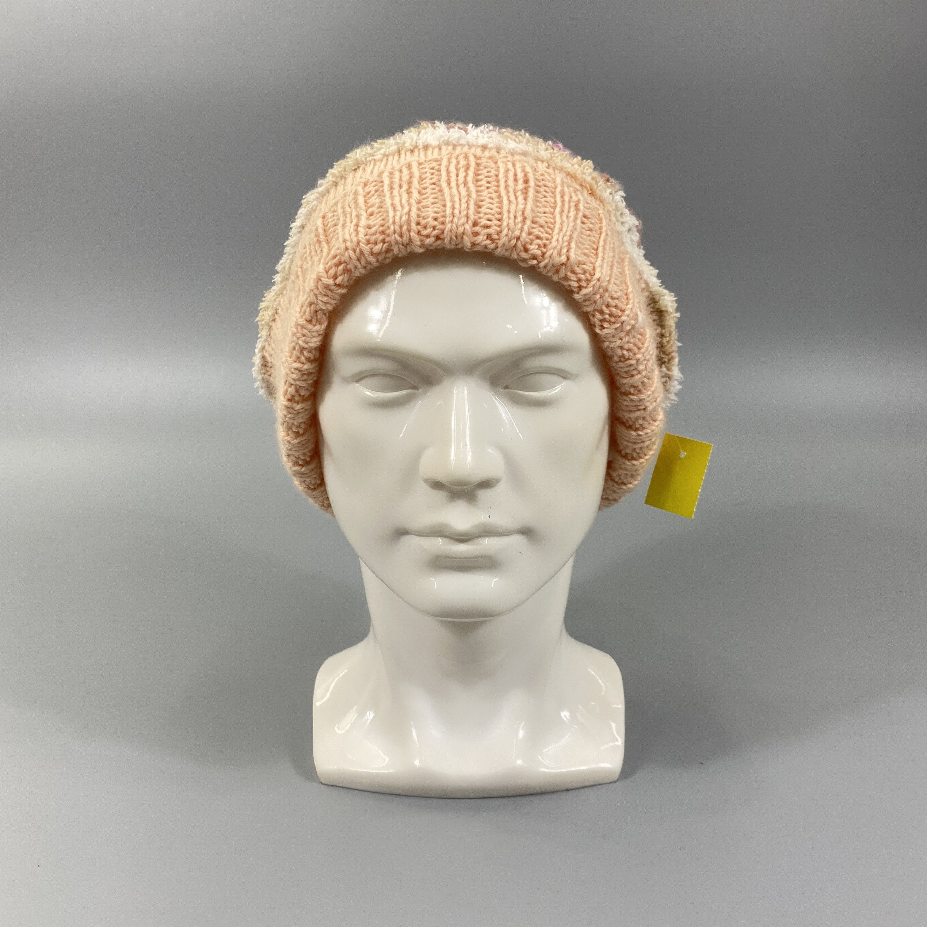 Japanese Brand Beanie with Puffy Knit With Pompom -BN743 Size ONE SIZE - 2 Thumbnail