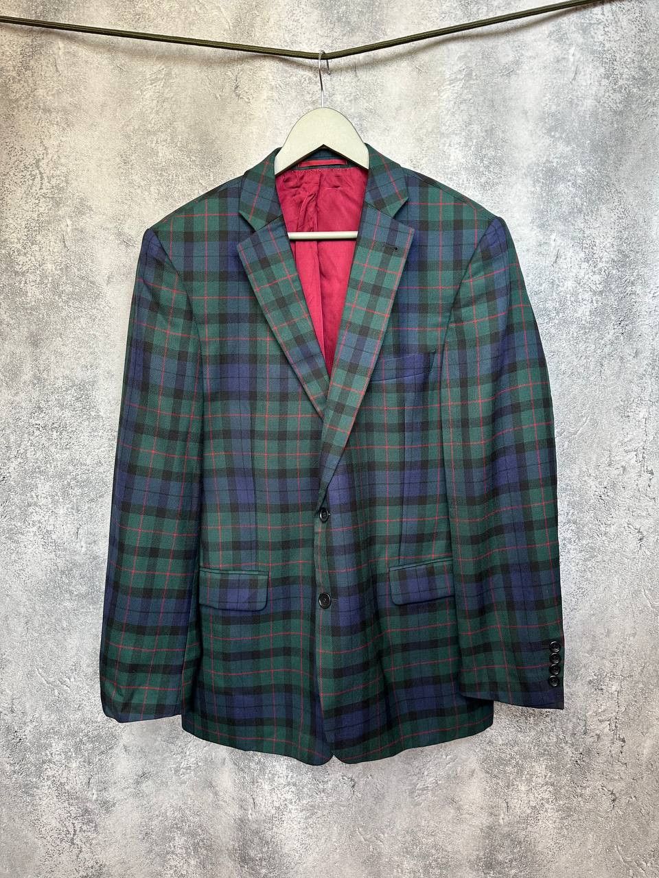 Johnstons Of Elgin Johnstons of Elgin Elson Wool Blazer Tartan Check Jacket Size 54R - 2 Thumbnail