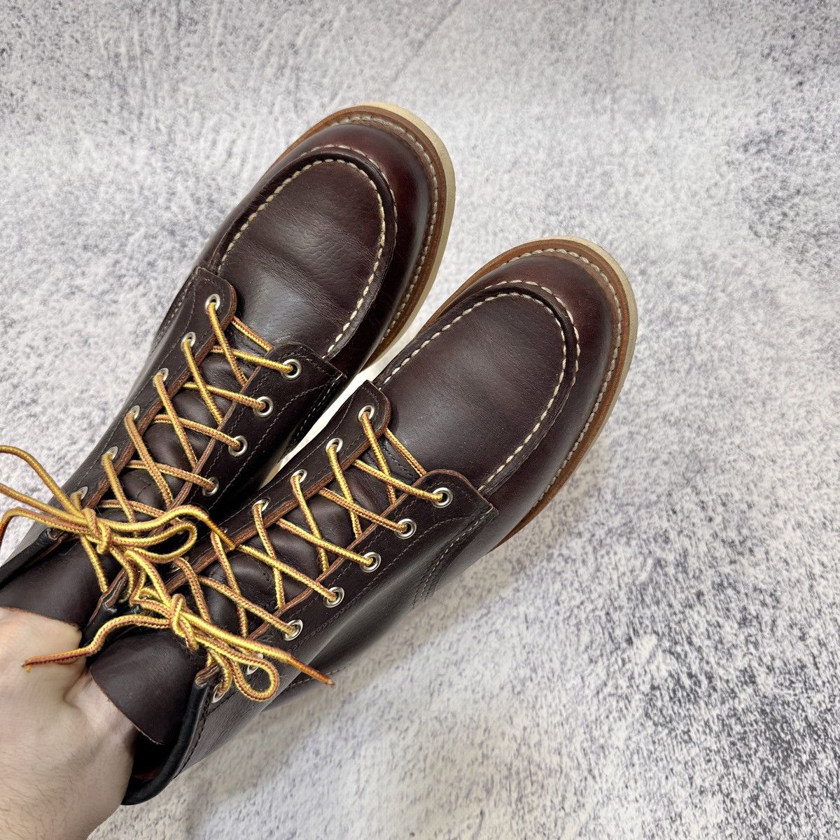 Red Wing Red Wing 8138 Heritage Moc Toe Boots Brown Oil Slick Leather Size US 8.5 / EU 41-42 - 7 Thumbnail