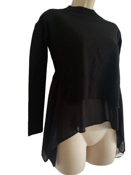 Allsaints Allsaints black merino floaty wool jumper AS _ 203742r Size XS / US 0-2 / IT 36-38 - 2 Thumbnail