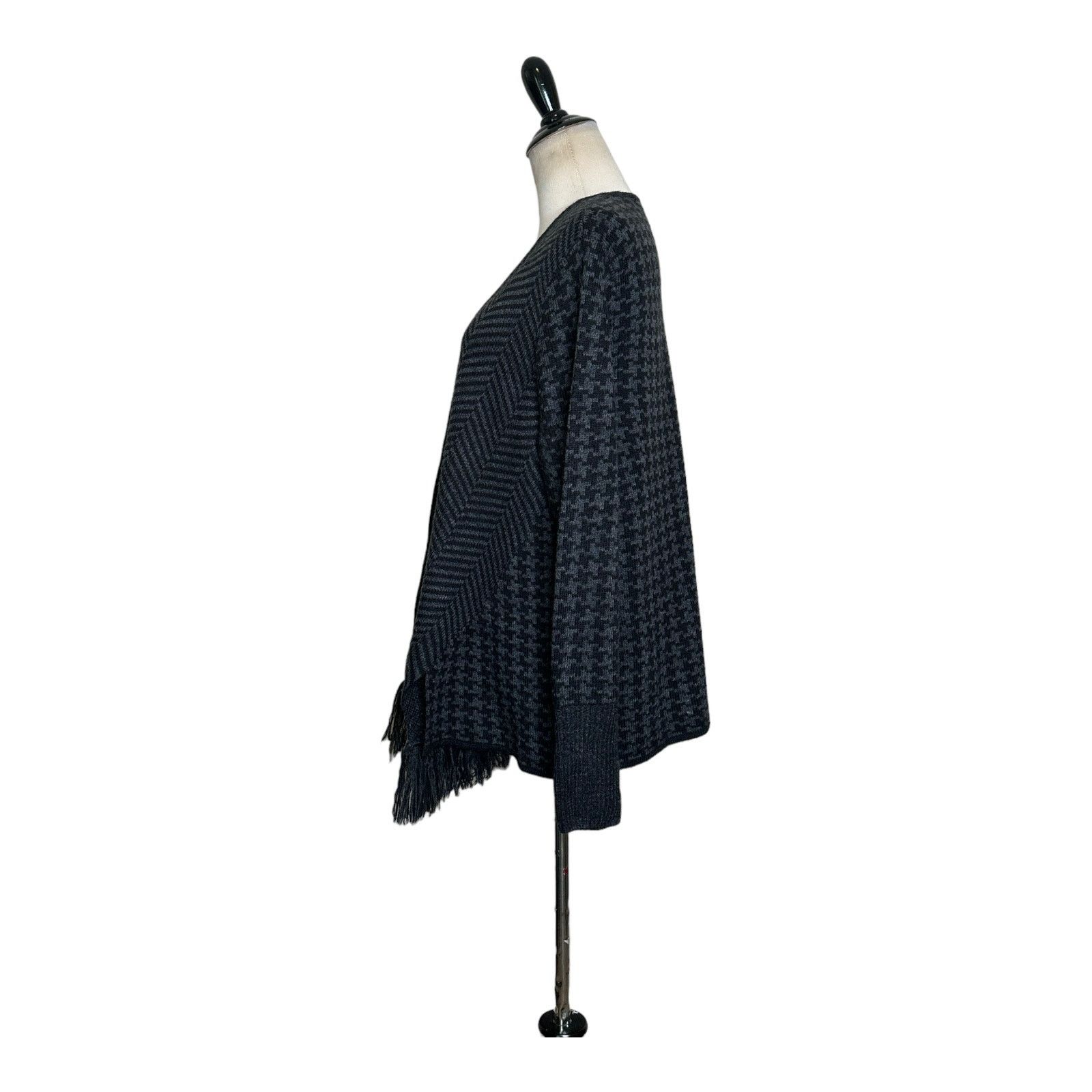 THAKOON Thakoon herringbone knit fringe cardigan sweater size Large Size L / US 10 / IT 46 - 9 Thumbnail