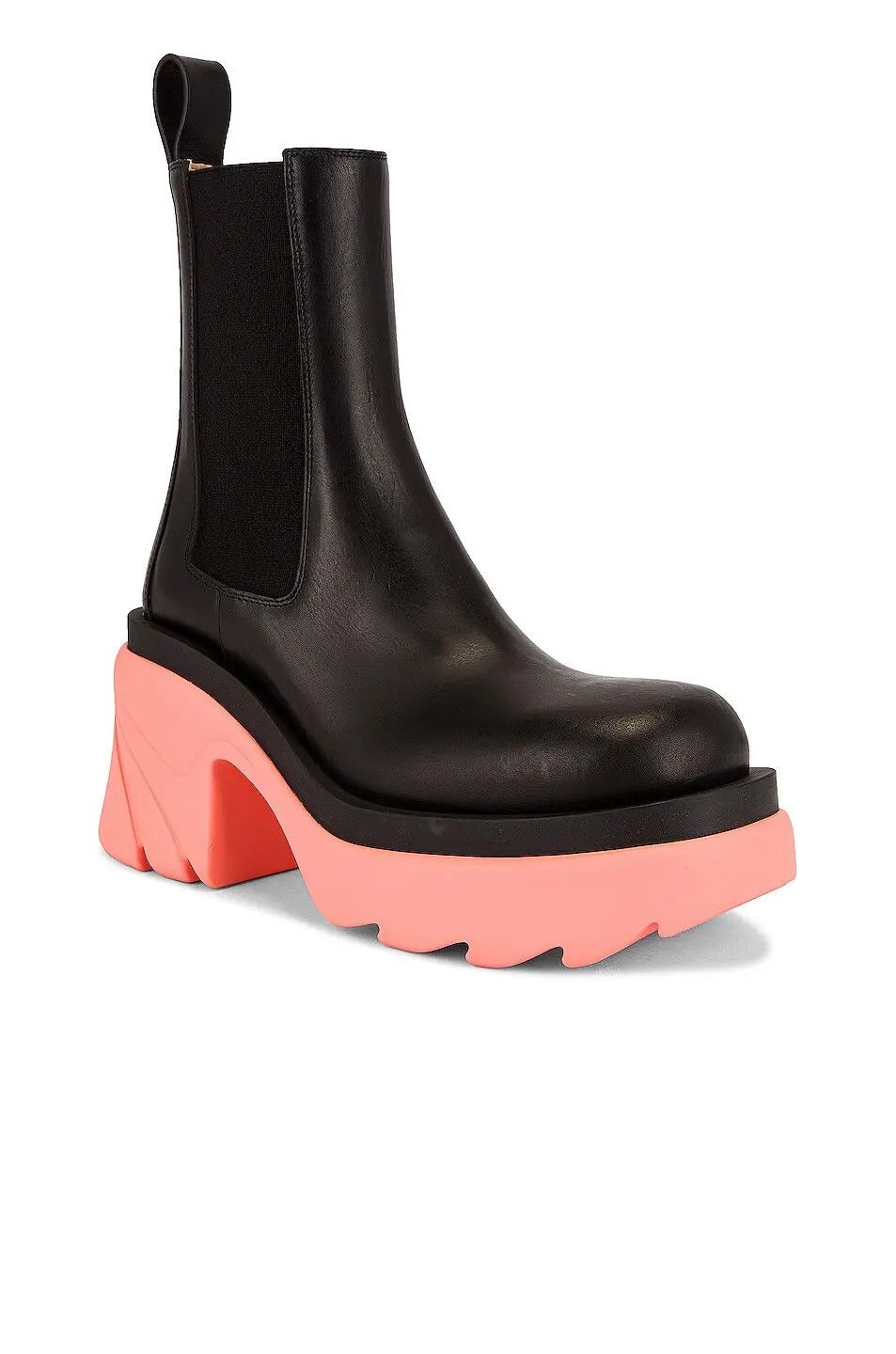 Bottega Veneta o1n1vont1224 Flash Boots in Black & Flamingo Size US 7 / IT 37 - 2 Thumbnail