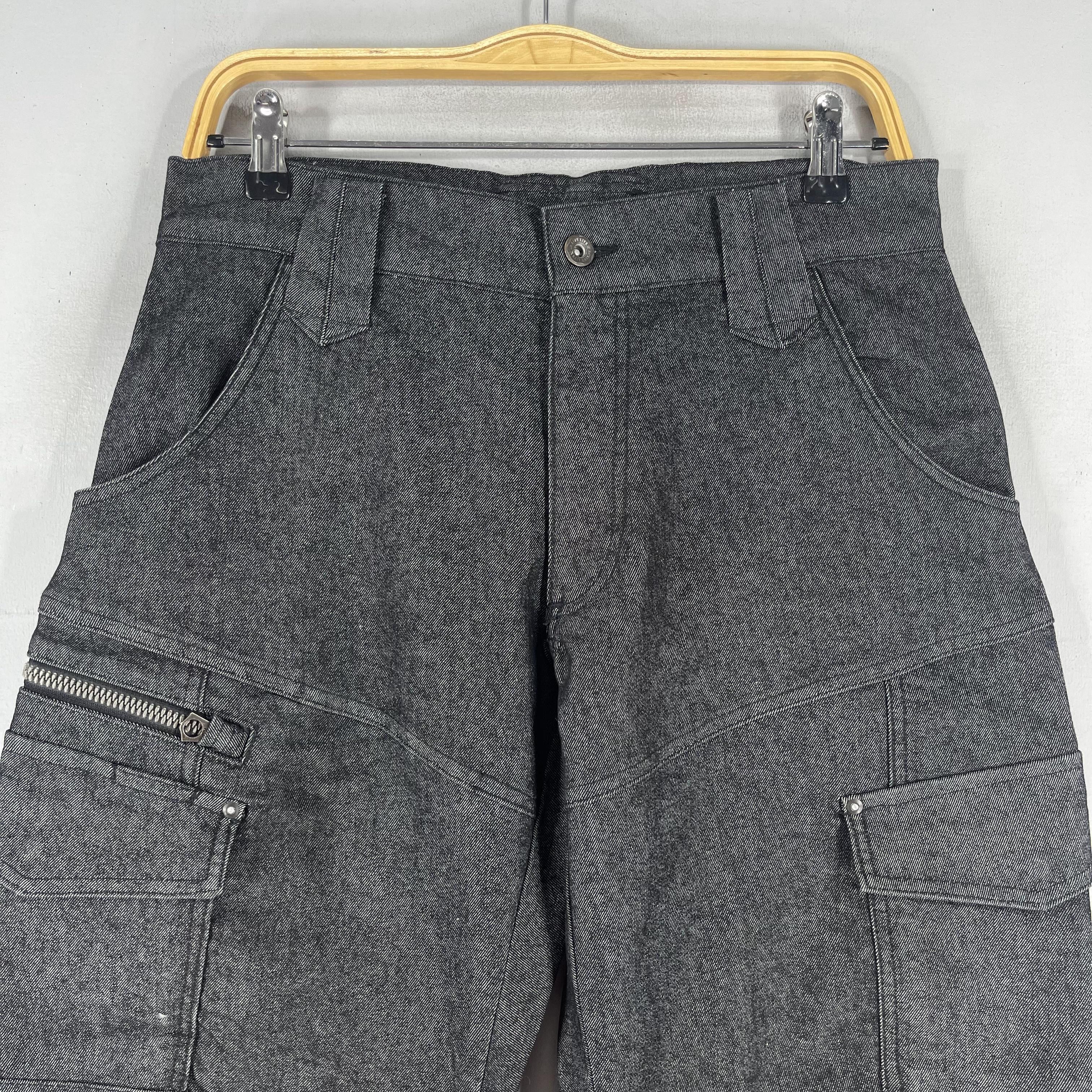 Japanese Brand Vintage Japanese Hook-Up Black Padded Bondage Cargo Pant Size US 30 / EU 46 - 2 Thumbnail