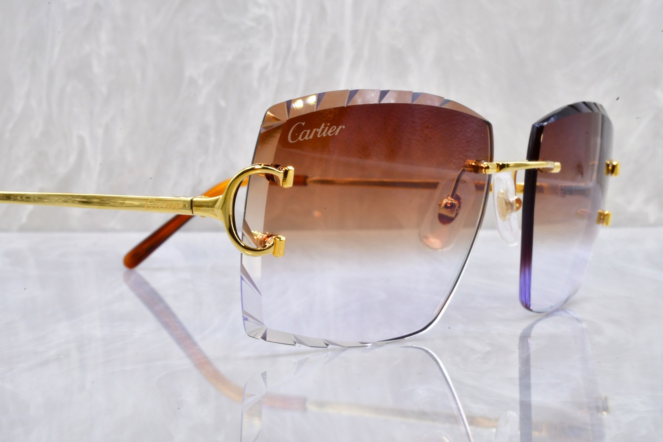 Cartier glasses diamond cut hotsell