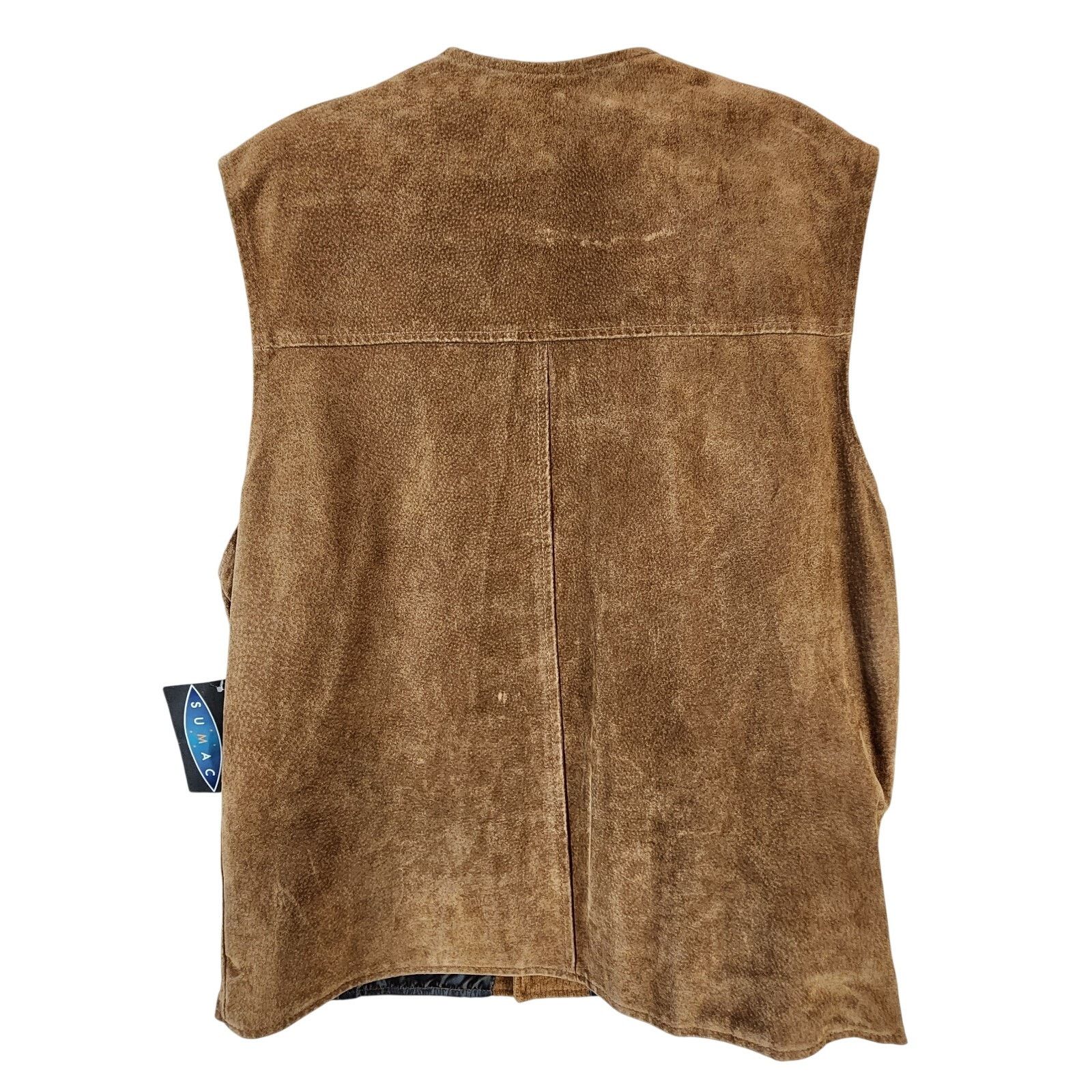 Other Sumac Canada Leather Suede Vest Men Large Brown 6-Button Size US L / EU 52-54 / 3 - 2 Thumbnail