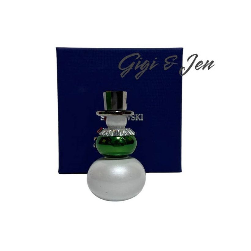Swarovski Swarovski Holiday Cheers Snowman, Green, Figurine Christmas Size ONE SIZE - 6 Thumbnail
