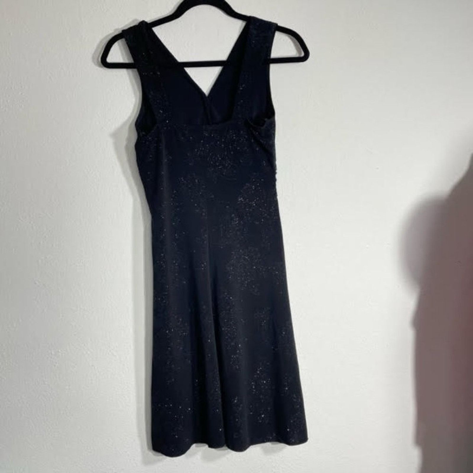 Other Star Vixen Black Silver Shimmer Flower Retro A Line Dress Size M / US 6-8 / IT 42-44 - 2 Thumbnail