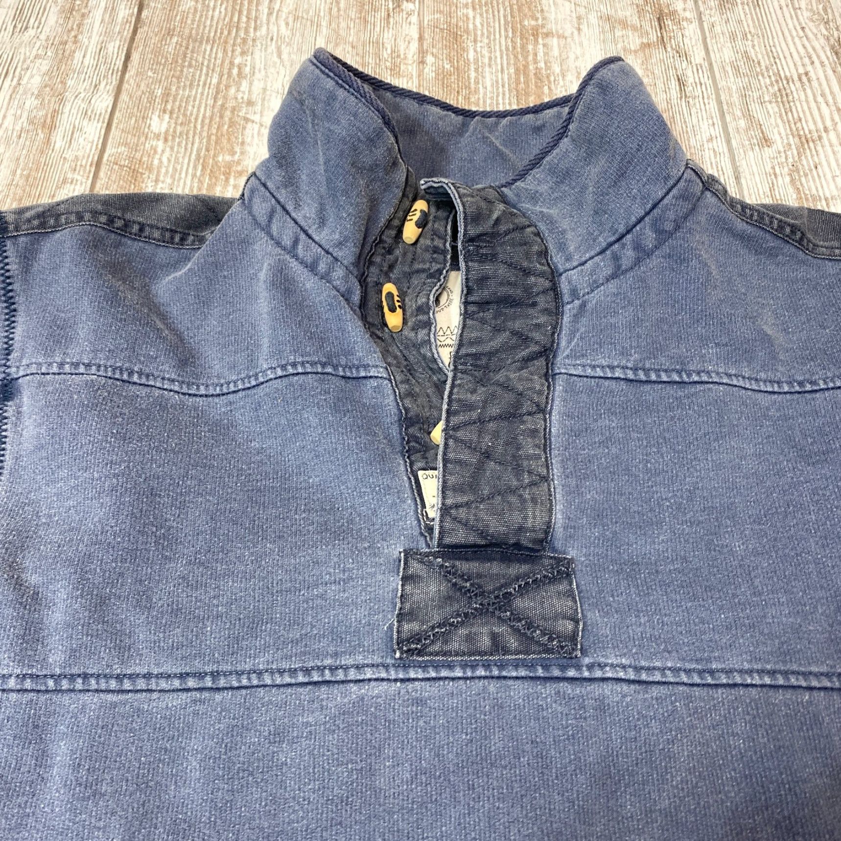 FatFace Fat Face Pullover Shirt Size M Blue Fleece Lined Mock Neck Toggle Buttons 7483 Size US M / EU 48-50 / 2 - 5 Thumbnail
