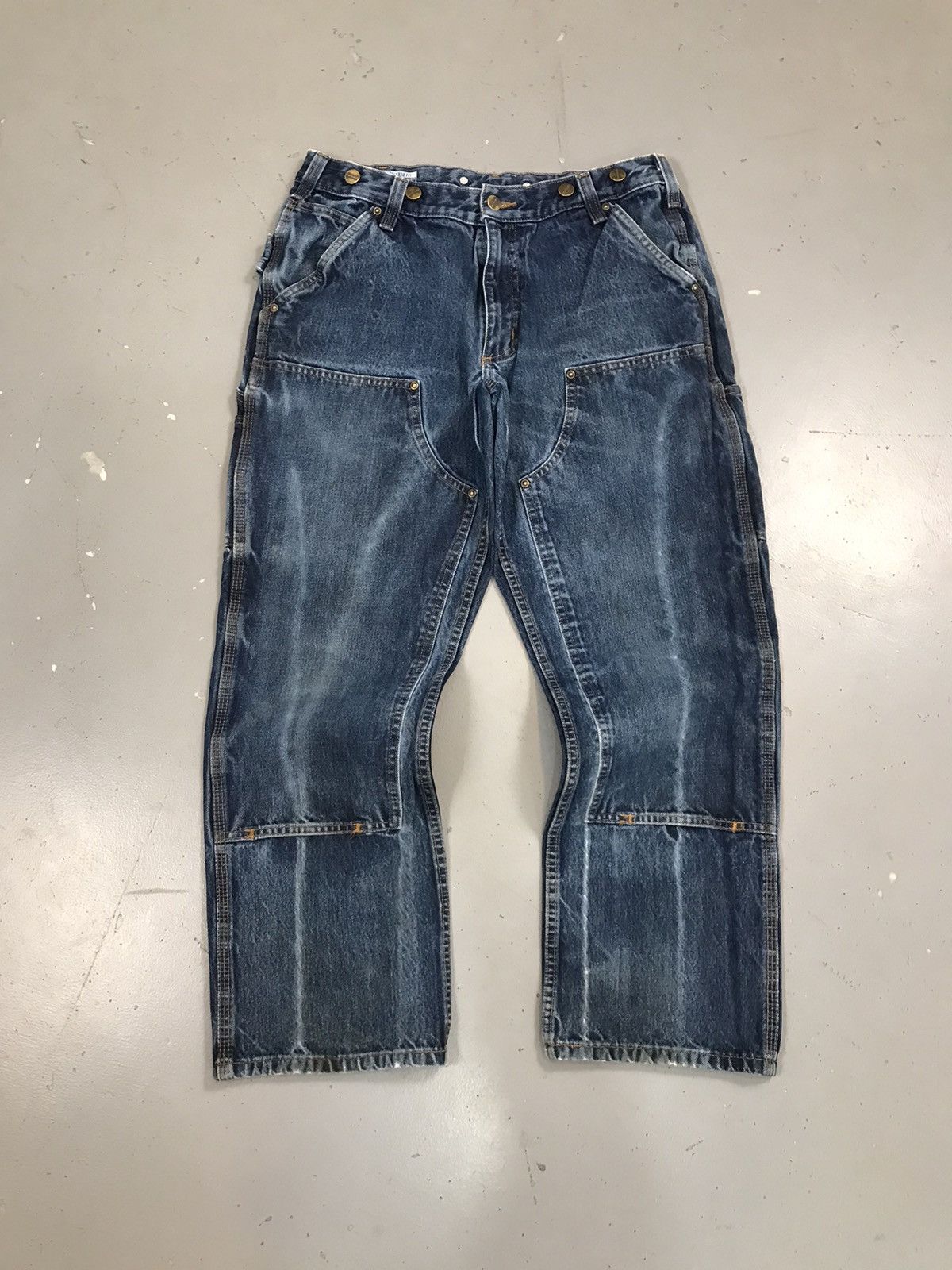 Carhartt × Vintage Vintage Carhartt B73 DST double knee denim Size US 34 / EU 50 - 1 Thumbnail