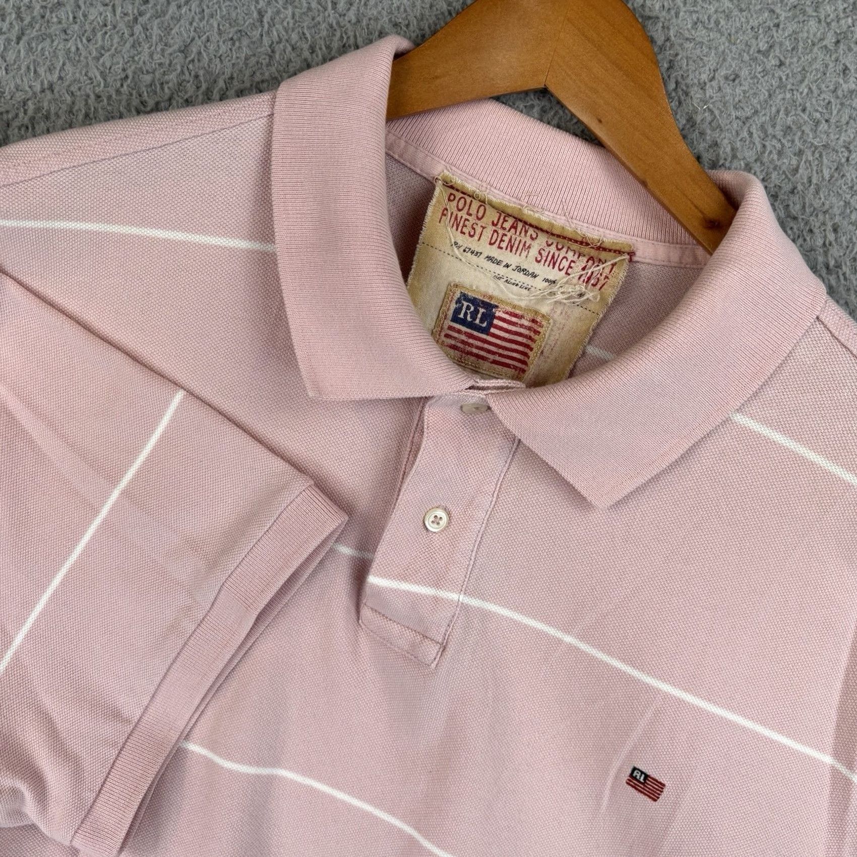 Vintage VINTAGE Polo Jeans Polo Shirt Mens 2XL Pink Striped Logo Button Short Sleeve Casual Travel 100% Cotton Men Regular None Mens Size US XXL / EU 58 / 5 - 2 Thumbnail