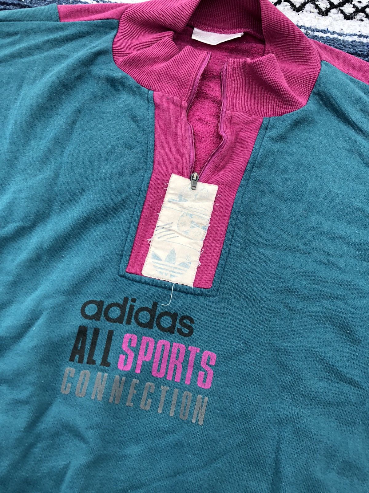 Adidas × Vintage Adidas Jumper raspberry Jacket Vintage 80s 90s Size L Size US L / EU 52-54 / 3 - 7 Thumbnail
