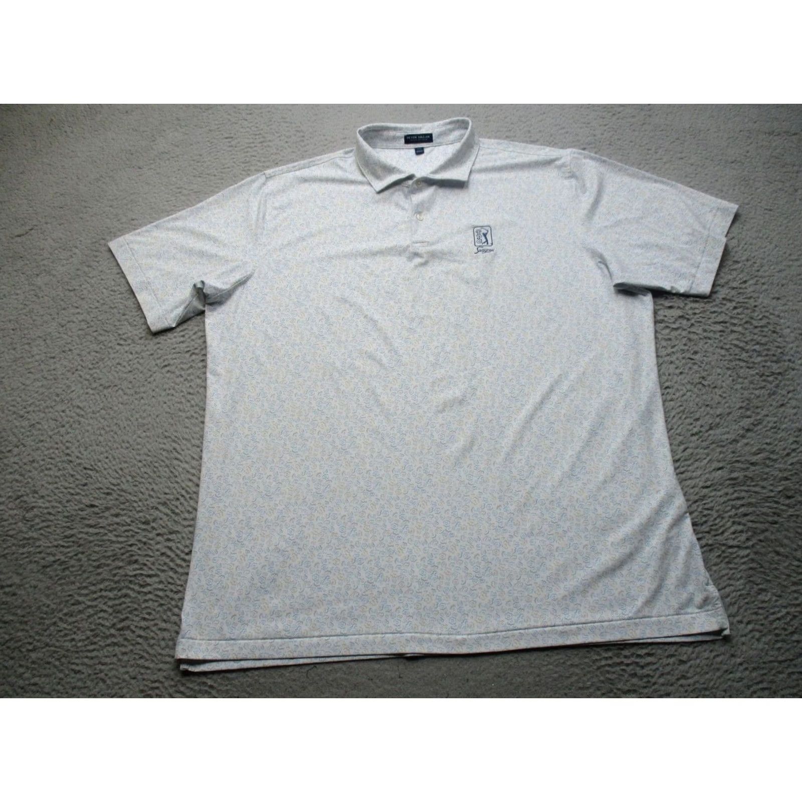 Peter Millar Peter Millar Golf Polo Shirt Mens 2XL Floral TPC Sawgrass Performance Stretch Size US XXL / EU 58 / 5 - 2 Thumbnail