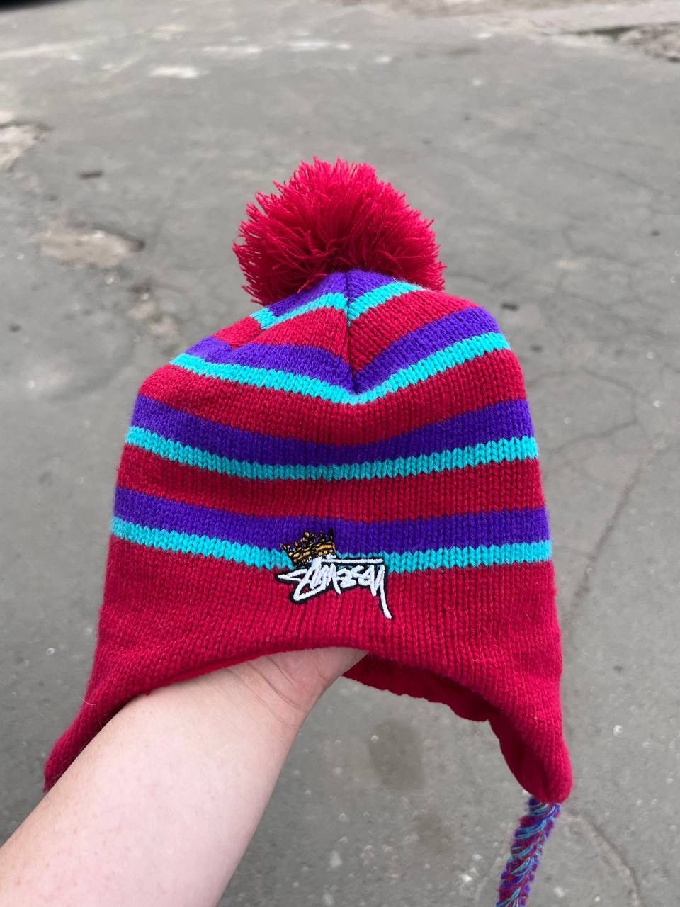 Stussy 90s Vintage Stussy Trapper Hat Ushanka Y2K Rainbow Size ONE SIZE - 3 Thumbnail