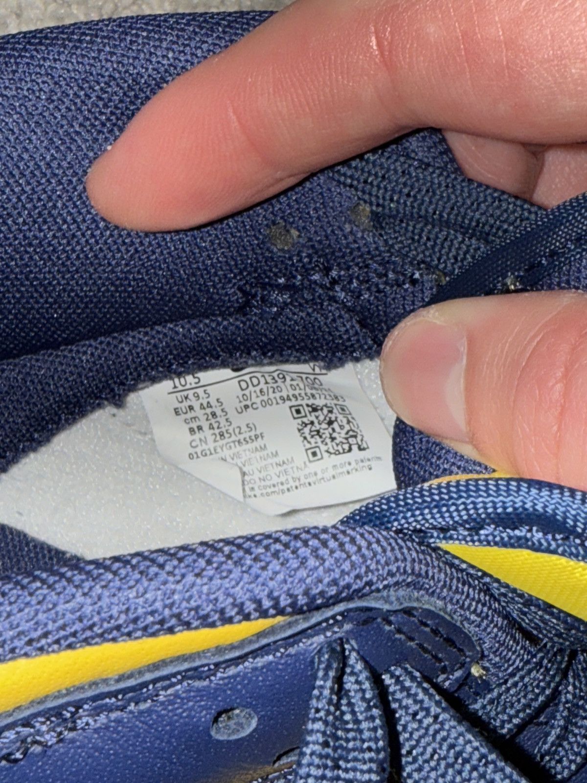 Nike Nike Dunk Low Michigan Size US 10.5 / EU 43-44 - 6 Thumbnail