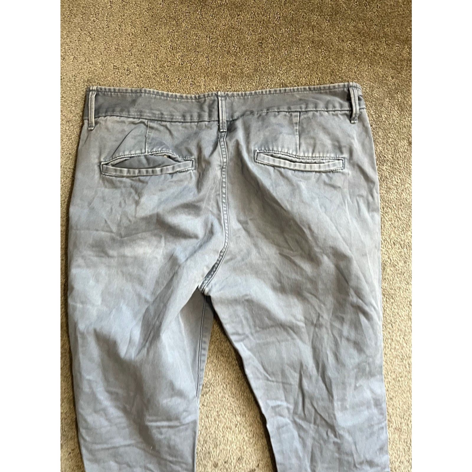 Gap Gap Chino Pants Slim Blue Men's 32x30 Casual Workwear Regular Size US 32 / EU 48 - 4 Thumbnail