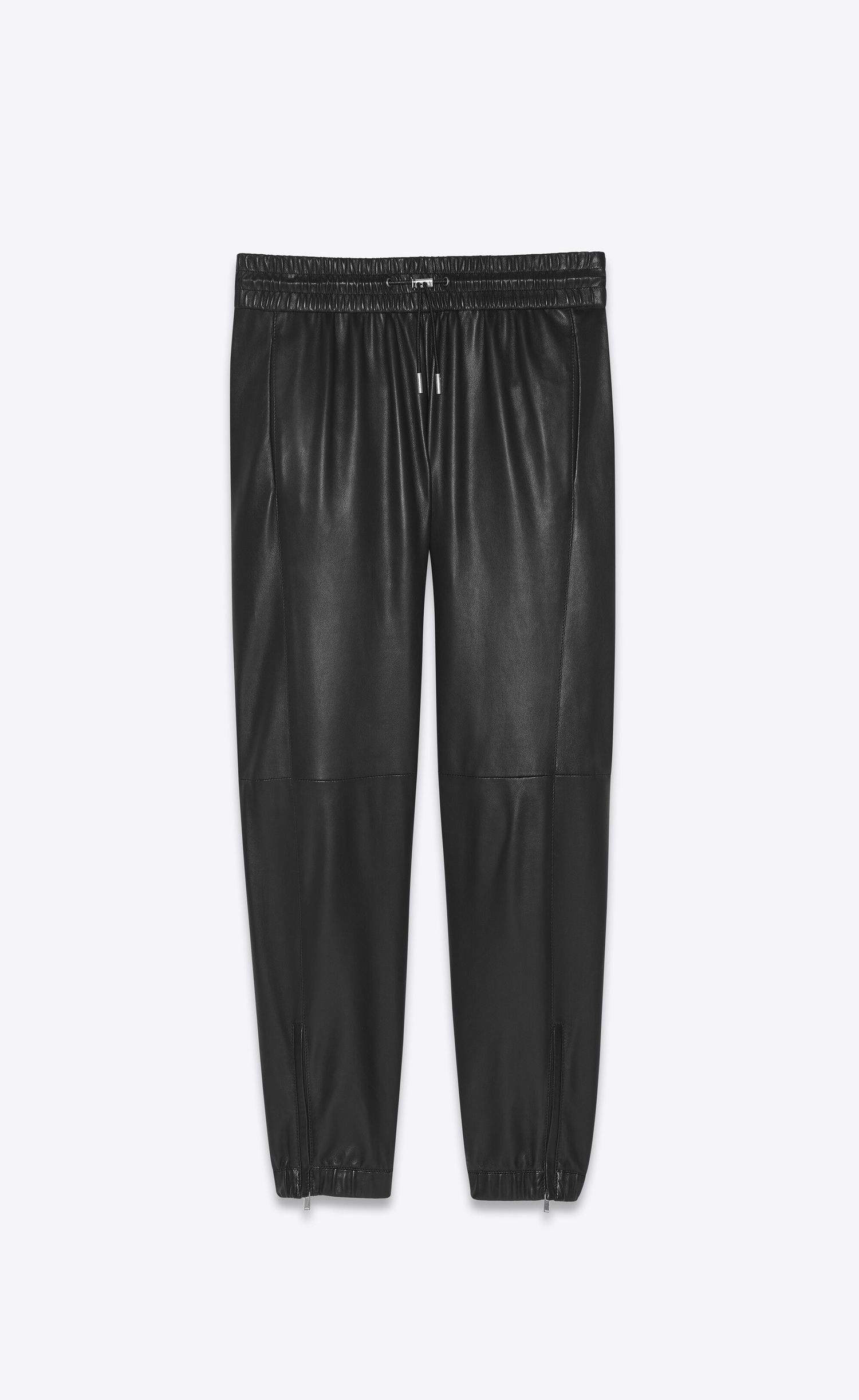 Saint Laurent Paris sweatpants in lambskin Size US 30 / EU 46 - 1 Thumbnail