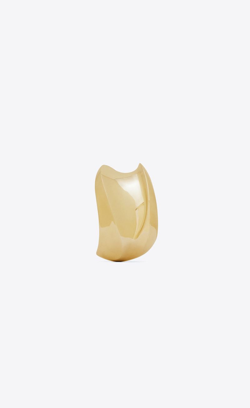 Saint Laurent Paris o1s1wg111225 Size: OS / Twist Cuff in Metal in Gold Size ONE SIZE - 4 Thumbnail