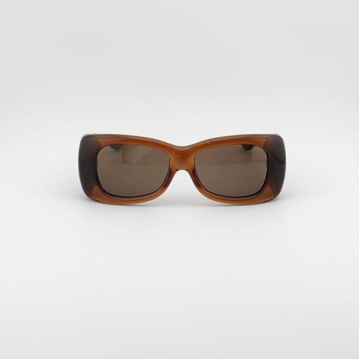 Saint Laurent Paris Saint Laurent SL901 HOWL 017 Sunglasses Shiny Brown Square Size ONE SIZE - 3 Thumbnail